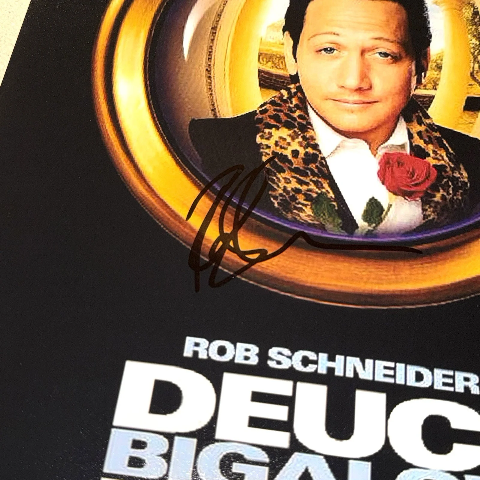 Rob Schneider — ROB SCHNEIDER signed autographed 12X18 DEUCE BIGALOW MALE GIGOLO BECKETT BAS COA, image 2