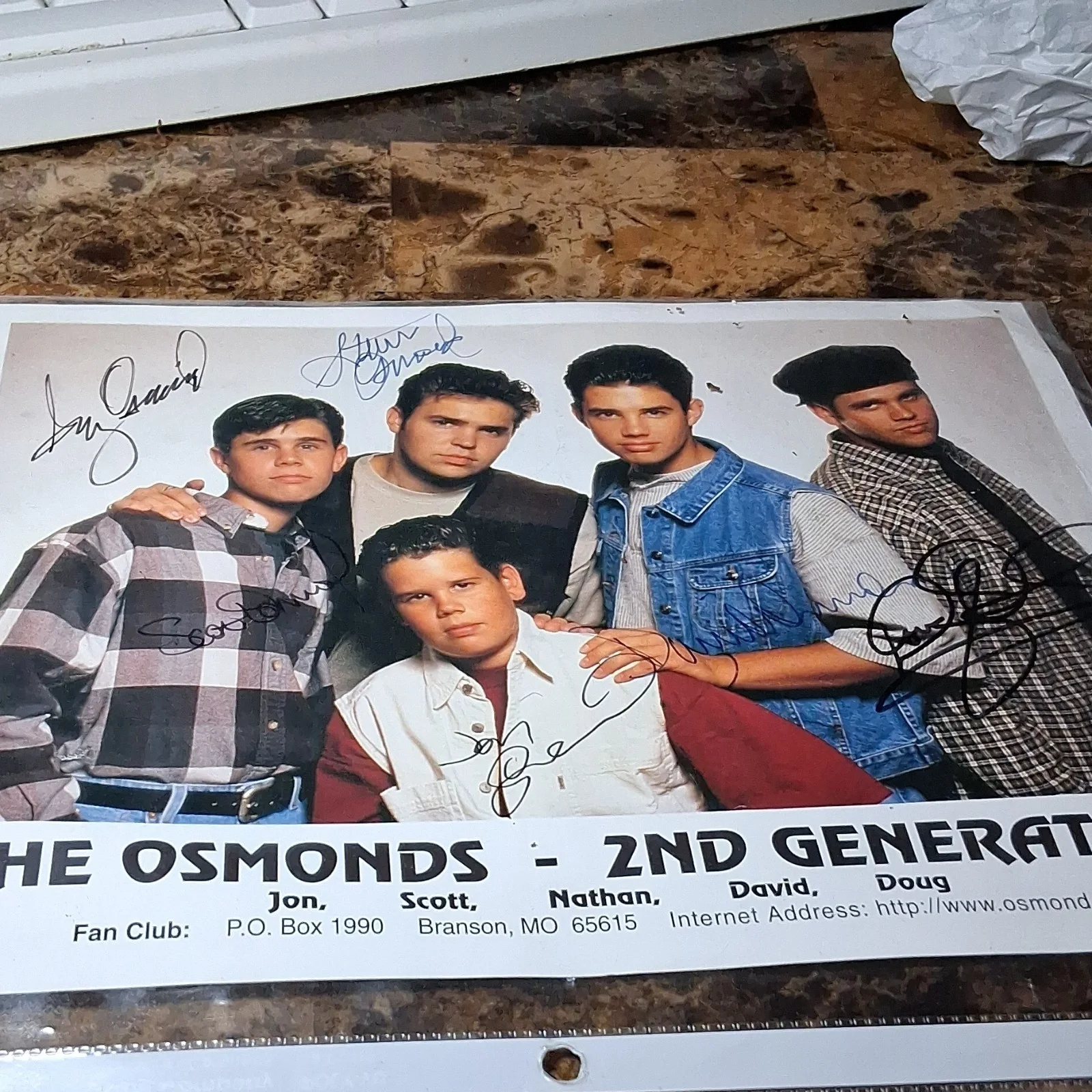 The Osmonds 2nd Generation Original Signed Photo, image 2