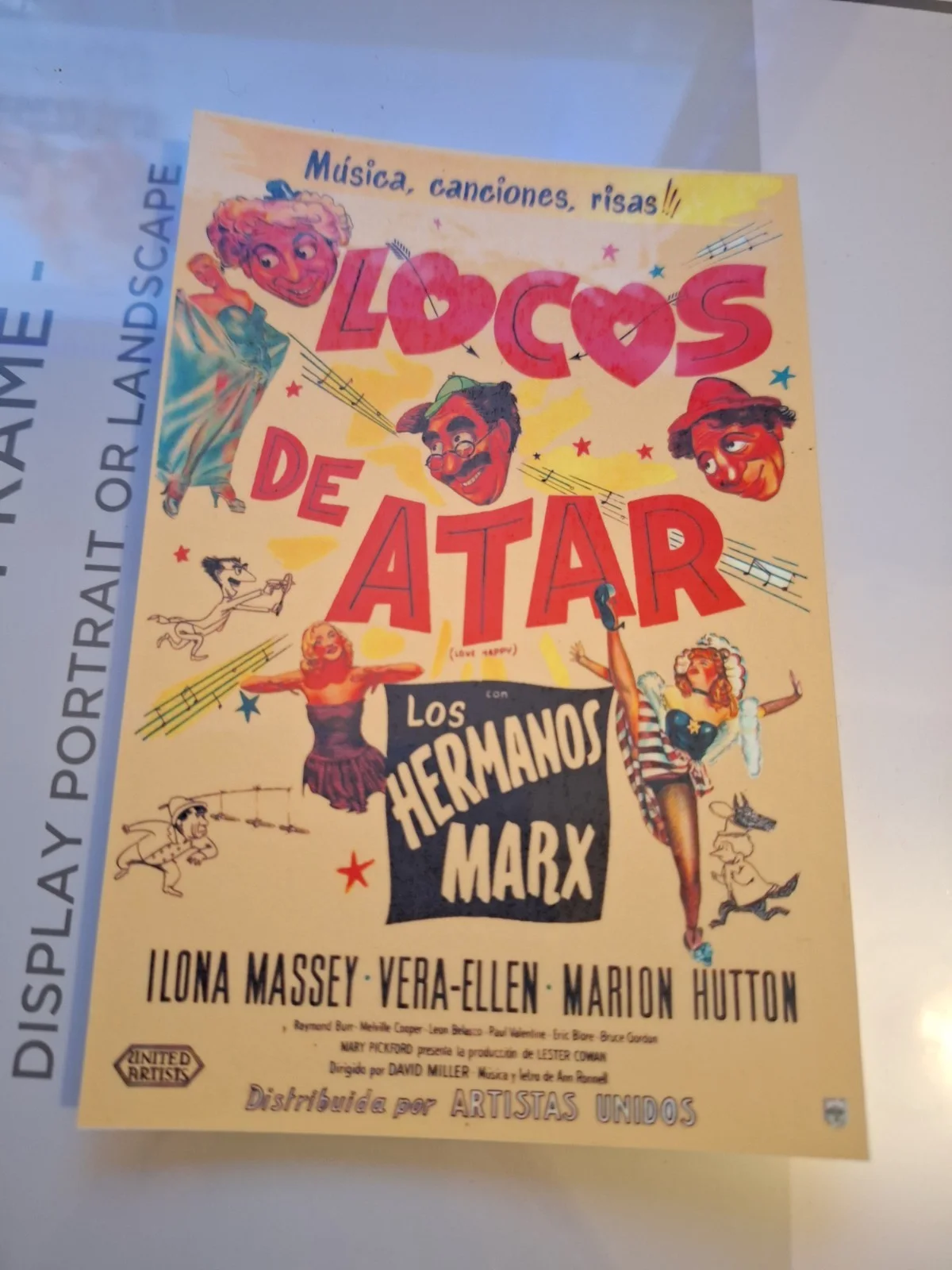 LOVE HAPPY 1949 Marx Brothers Marilyn Monroe Vintage Film Reproduction Postcard, изображение 5