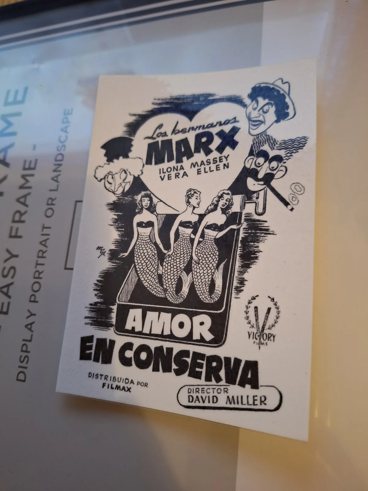 LOVE HAPPY 1949 Marx Brothers Marilyn Monroe Vintage Film Reproduction Postcard, изображение 4