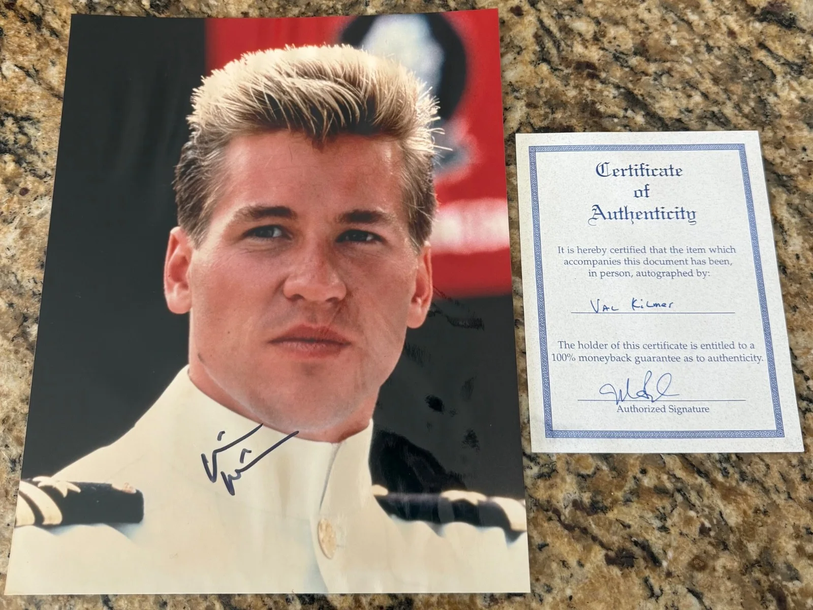 Val Kilmer — Val Kilmer Signed Top Gun Iceman 8x10 Photo - Autographed - COA, image 3