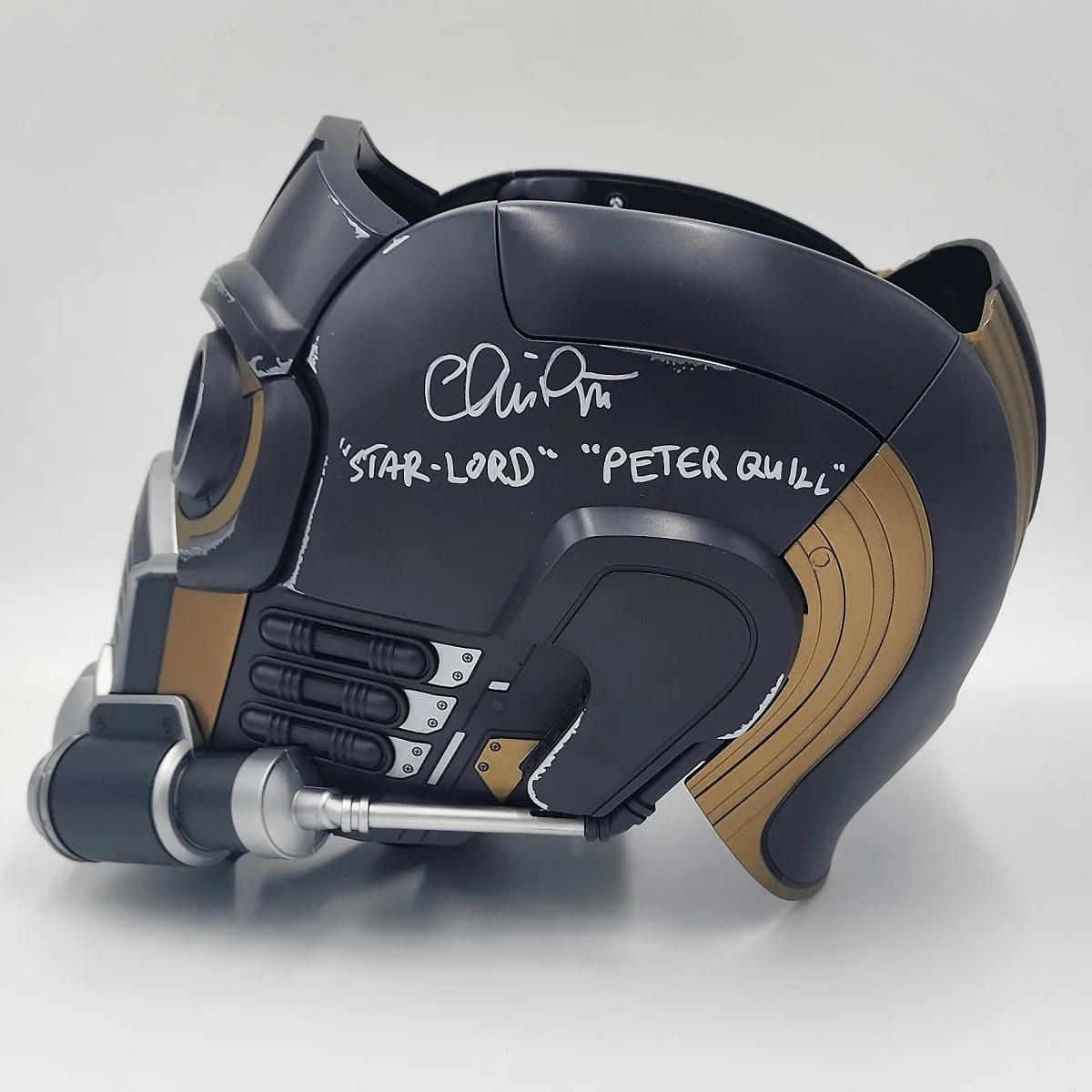 Chris Pratt — Chris Pratt Signed Star-Lord Helmet w/ "Star-Lord/Peter Quill"