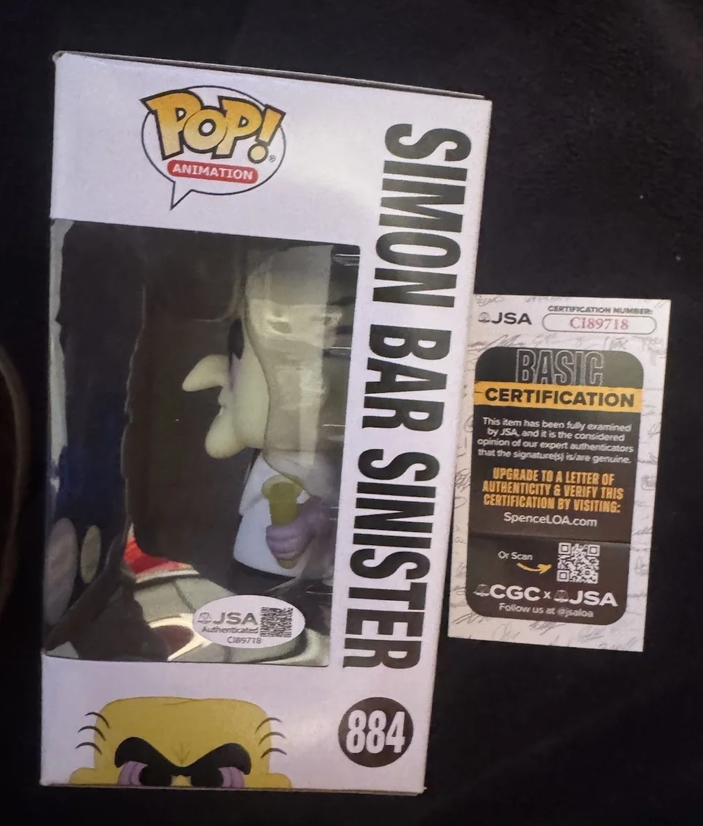 Jim Belushi — Jim Belushi SIGNED AUTOGRAPHED Simon Bar Sinister Underdog Funko Pop 884 JSA COA, image 2