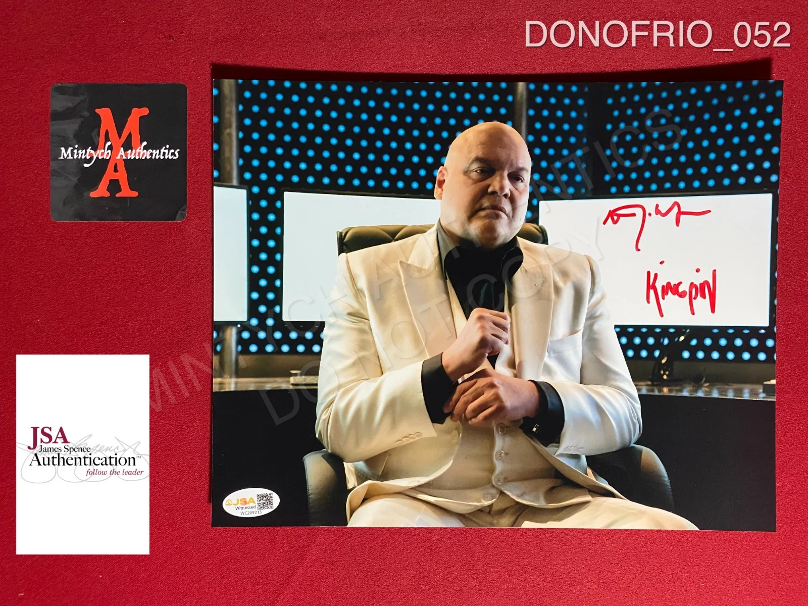 Vincent D'Onofrio — Vincent D'Onofrio autographed signed 8x10 photo Kingpin Hawkeye Echo JSA