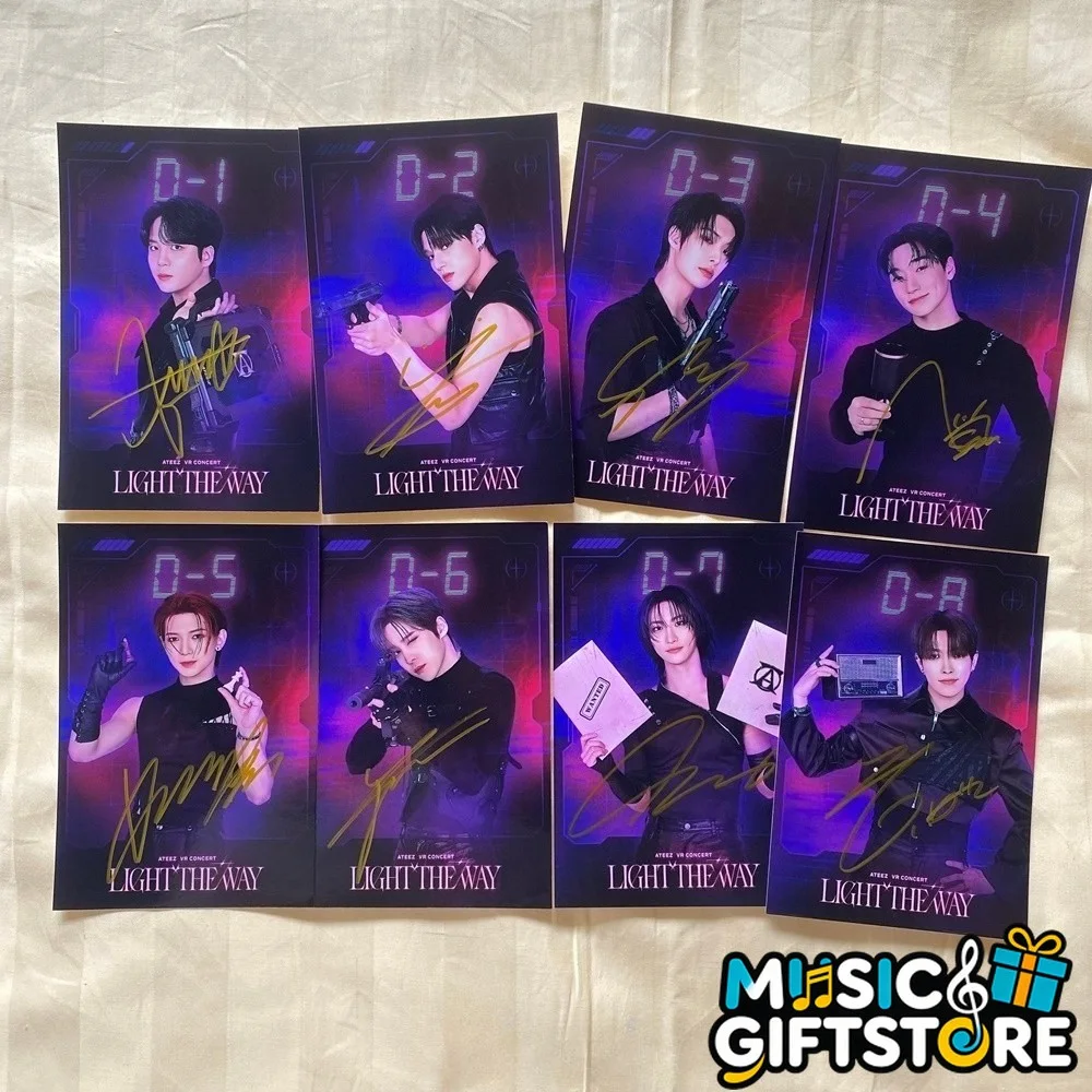 ATEEZ ateez Autographed Signed Photo Light The Way K-POP Collection 4*6 2025 #MU, изображение 2