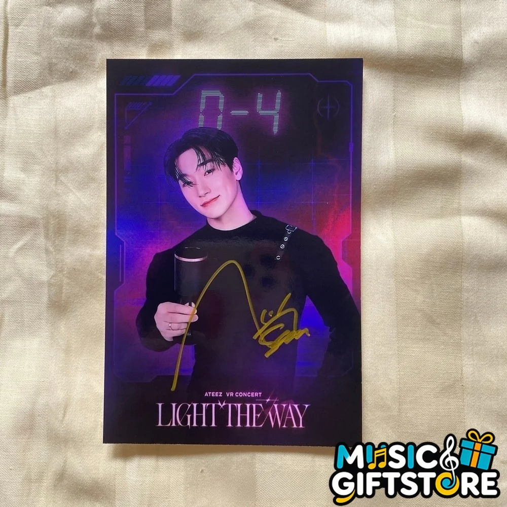 ATEEZ ateez Autographed Signed Photo Light The Way K-POP Collection 4*6 2025 #MU, изображение 4