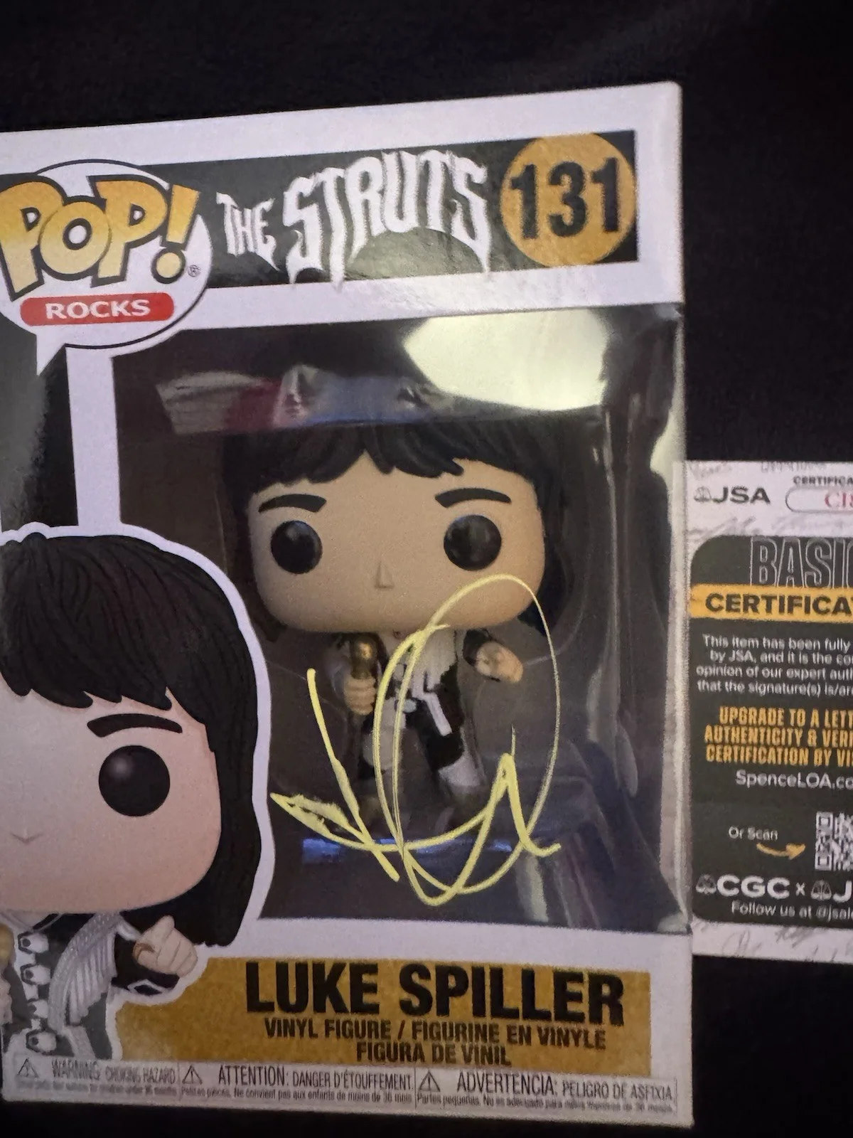 Luke Spiller SIGNED AUTOGRAPHED Funko Pop 131 The Struts JSA COA, image 4