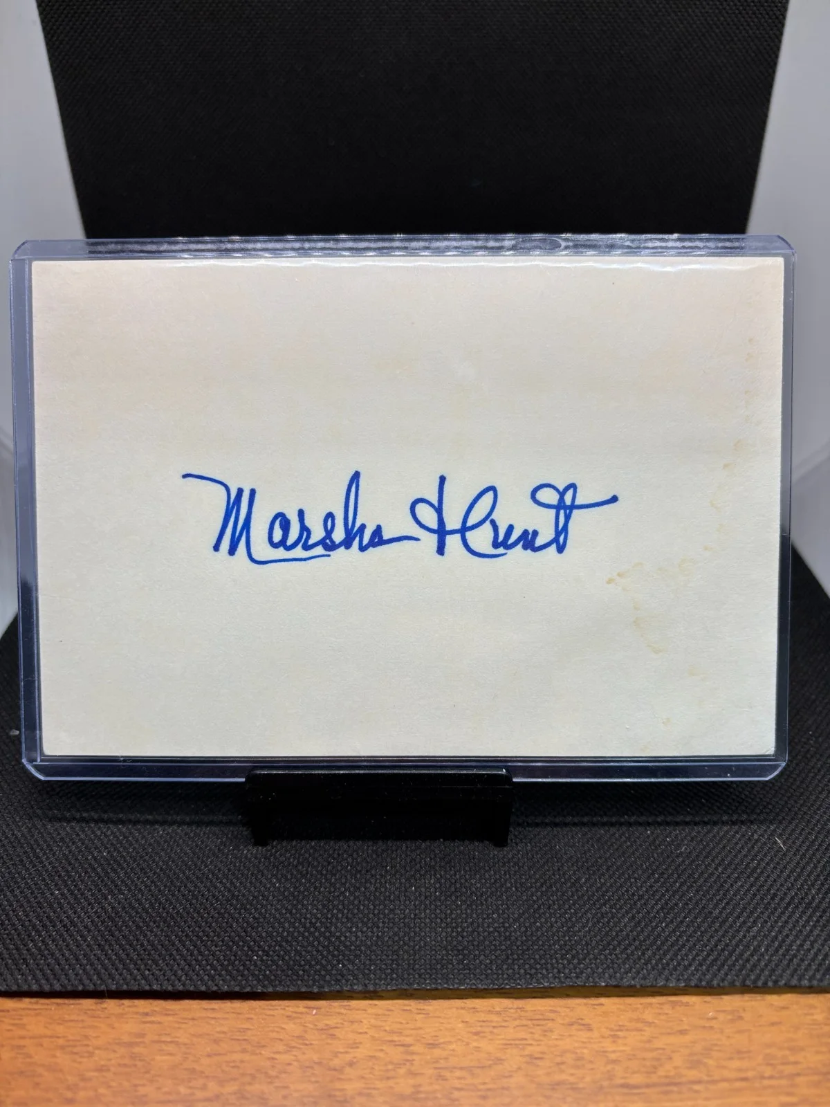 Marsha Hunt — Marsha Hunt Signed Auto 4x6 Index Card Hollywood Biltmore Hotel, изображение 2