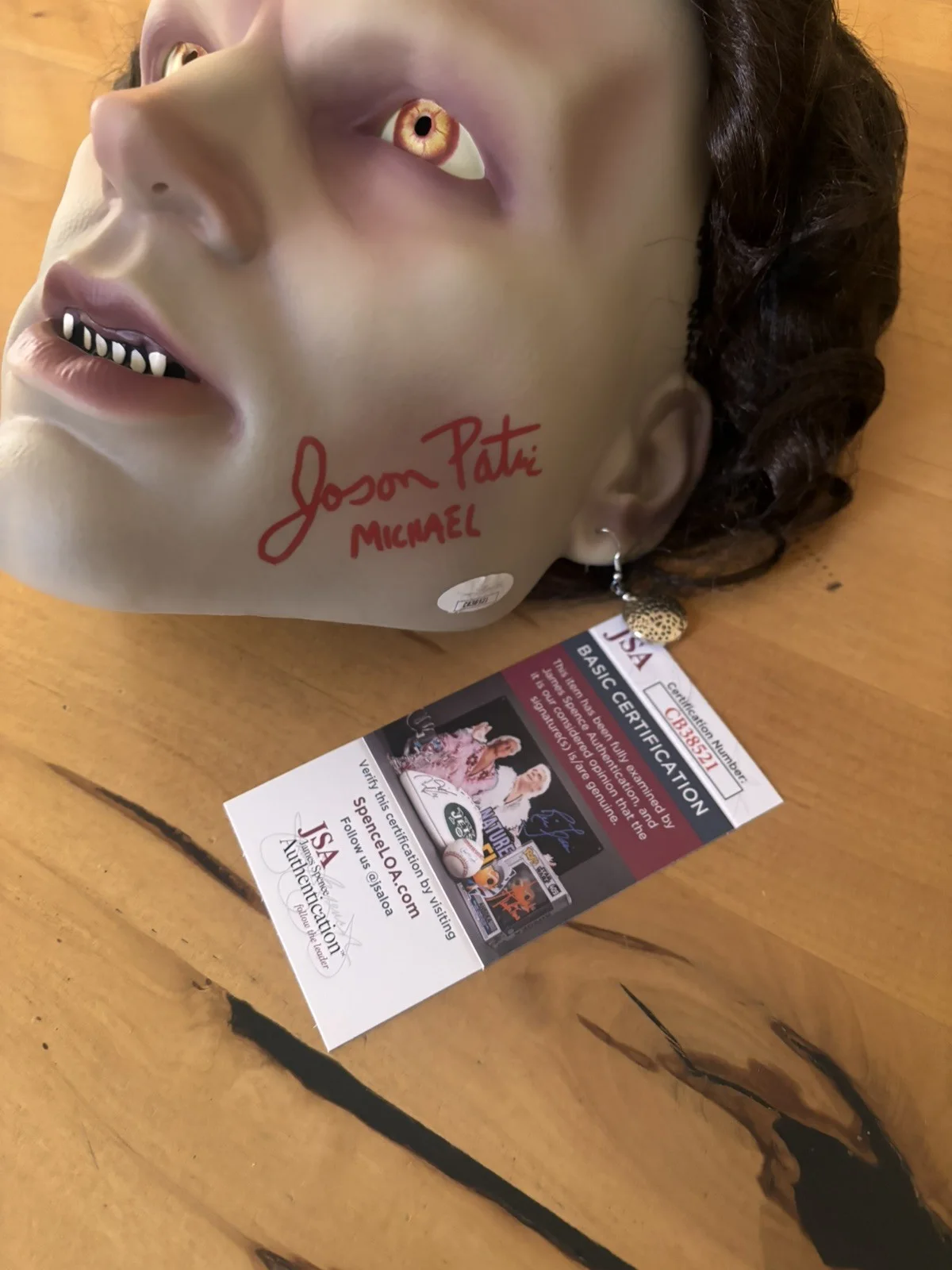 Jason Patric — Jason Patric Signed “The Lost Boys” Michael Mask (JSA COA), image 2