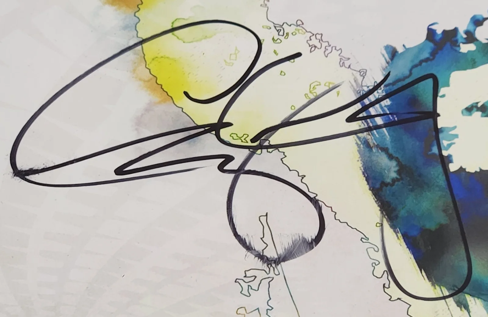 LP de vinil preto e azul autografado Gary Clark Jr., image 2