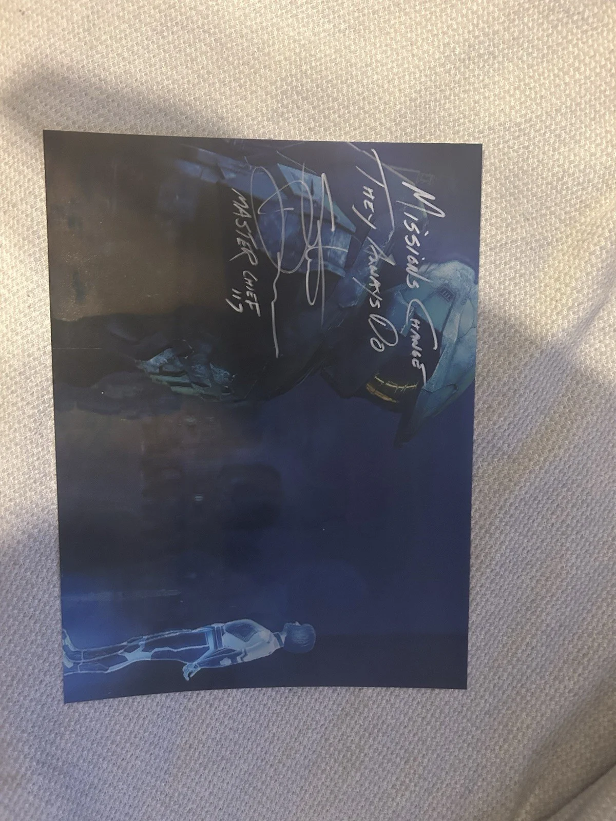 Steve Downes — 3D Poster, Master Chief And The Weapon/ Chief n Cortana Signed By Steve Downes., изображение 3