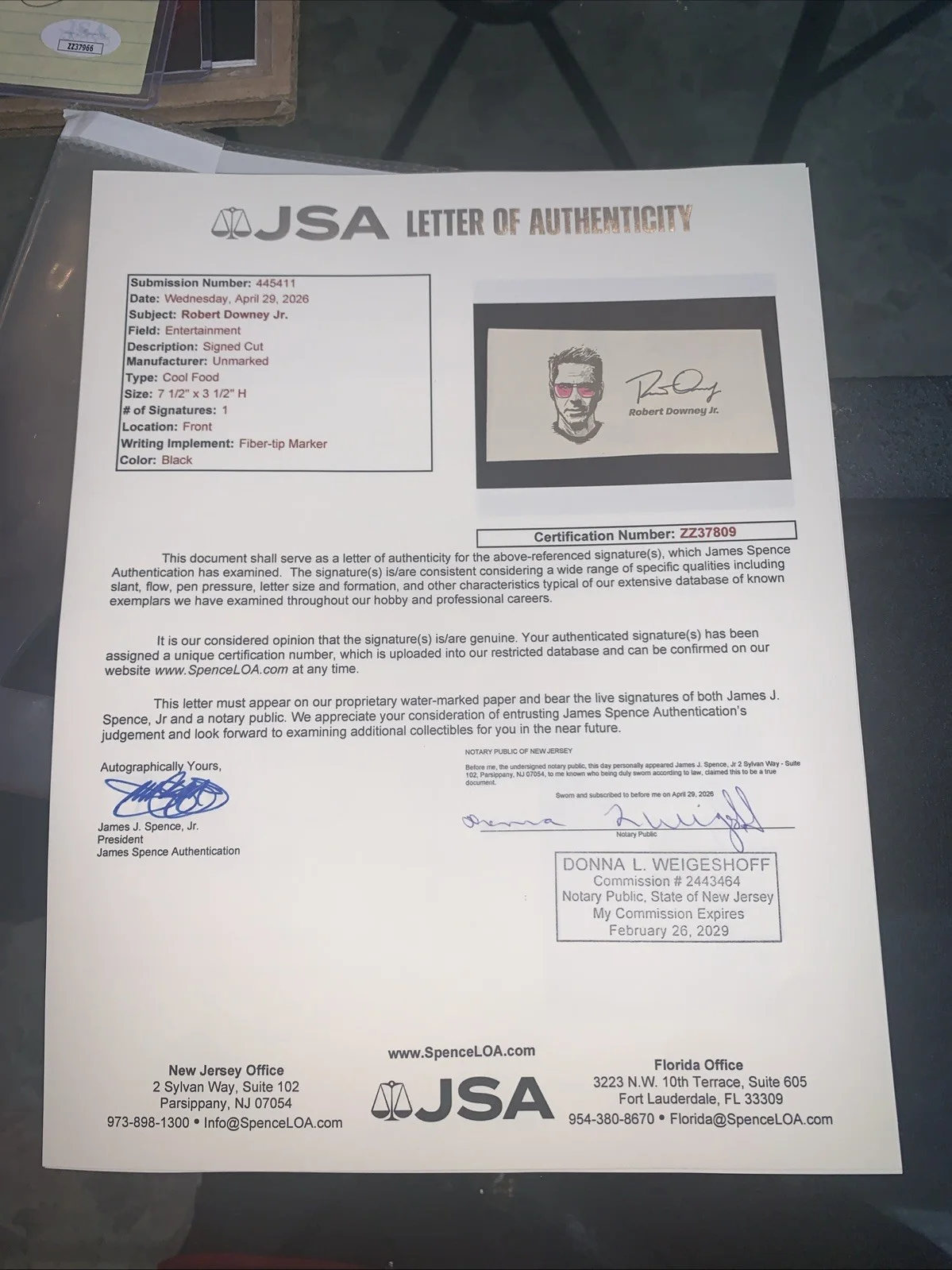 Robert Downey Jr Autographed Cut Jsa Framed Iron Man Signed Photo Avengers Edit, изображение 4