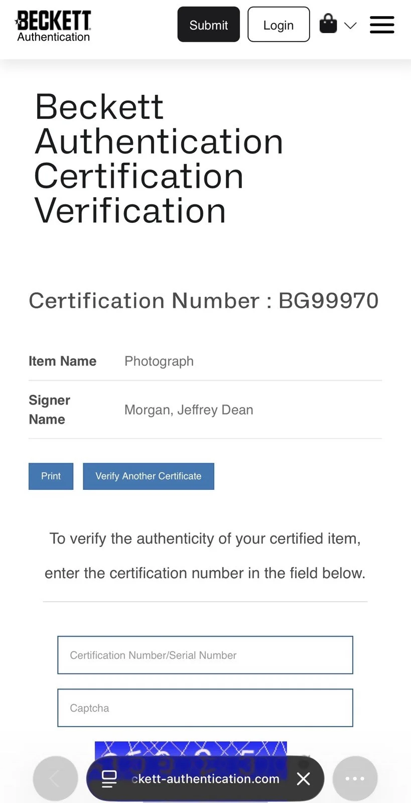 BAS COA Jeffrey Dean Morgan Signed 8x10 Photo, image 3