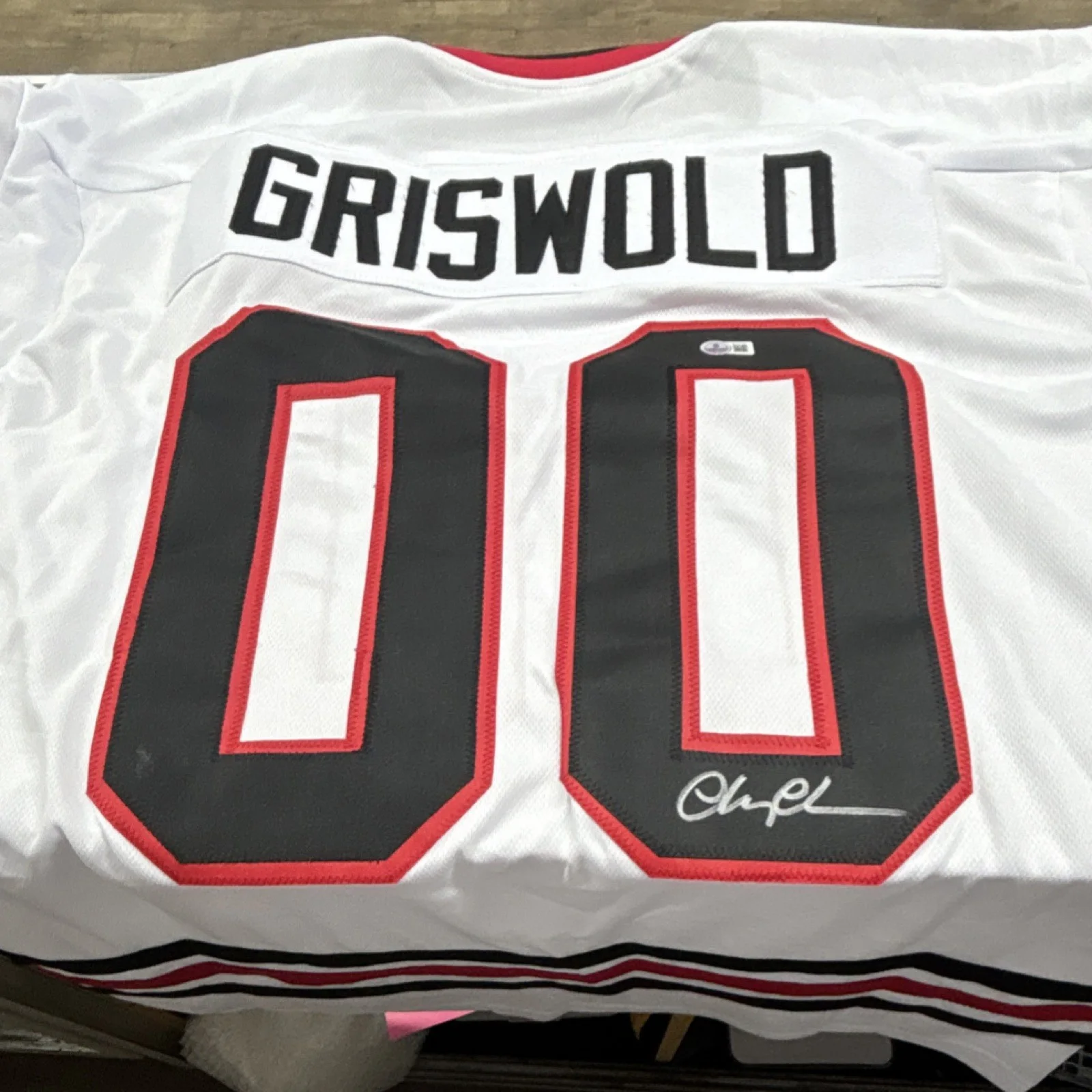 Griswold 00 White Jersey Beckett Autographed National Lampoon's Vacation Movie, изображение 2