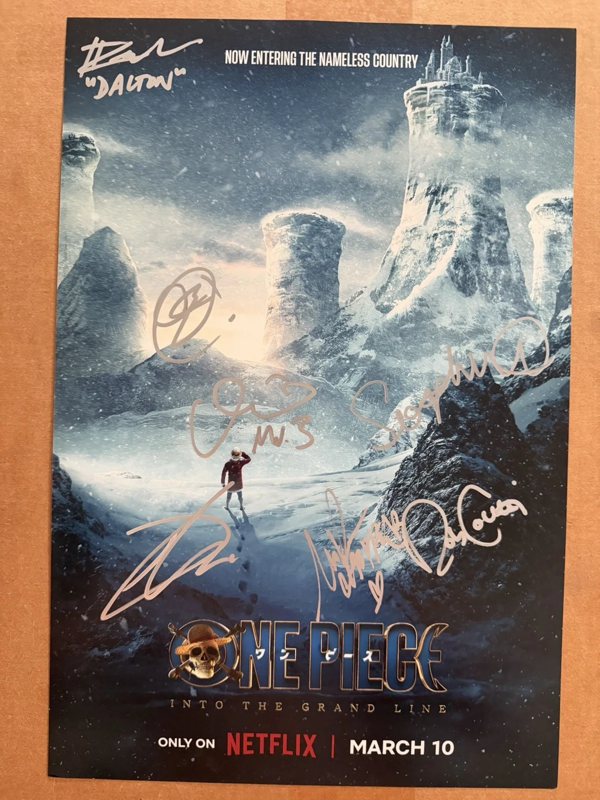 7 Signed One Piece Mikaela Hoover Sophia Caruso Camrus Johnson Autograph Proof, image 2