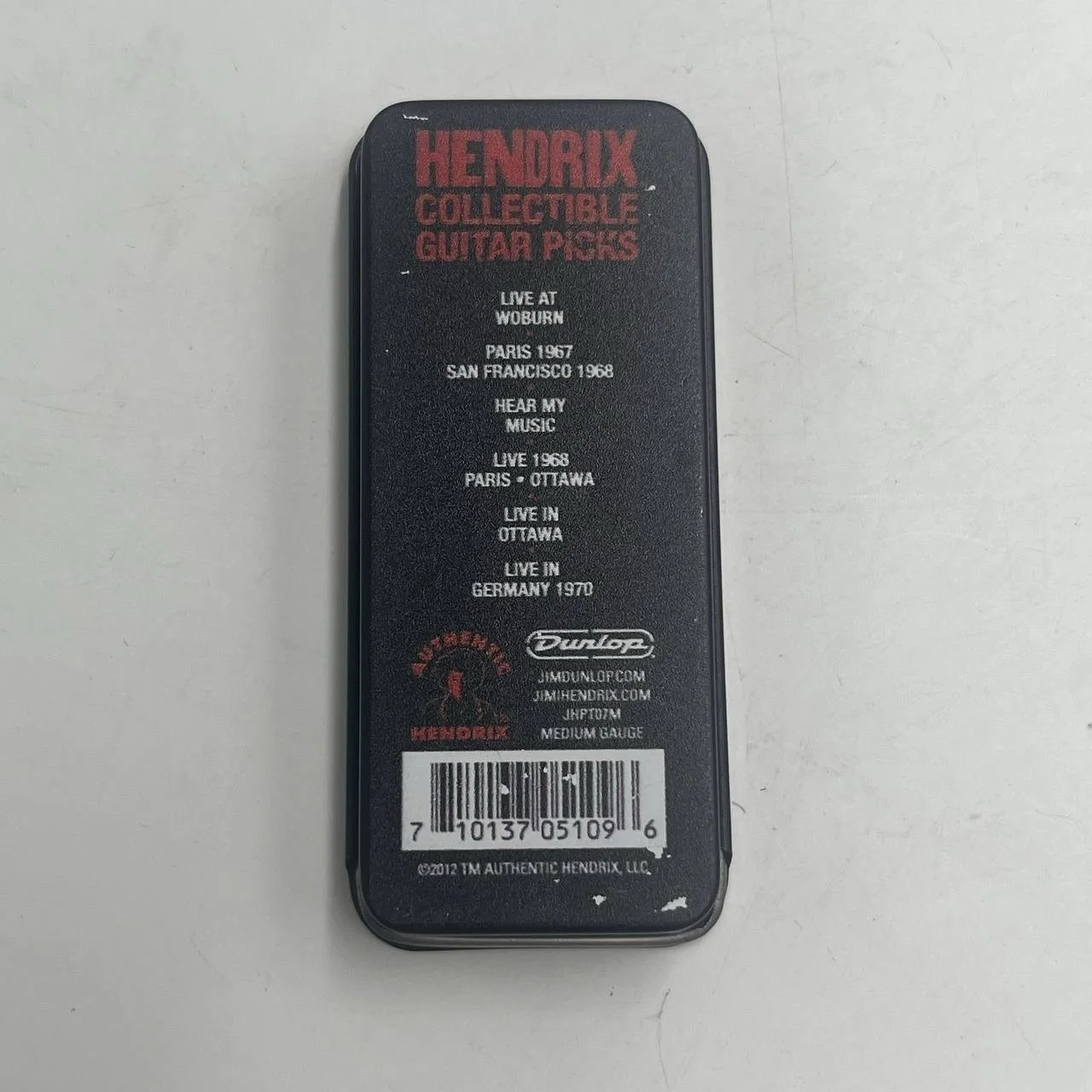 Jimi Hendrix Collectible Guitar Picks Tin Dunlop Hear My Music Set, image 2