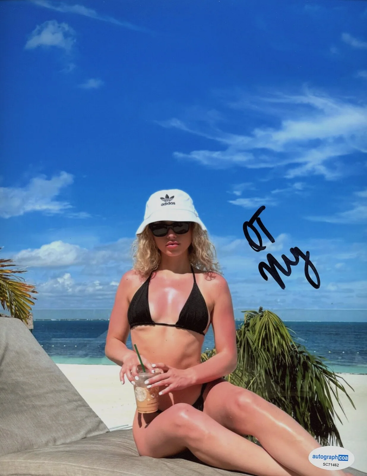 Overtime Megan — "OVERTIME MEGAN" OT Megan Eugenio signed Autograph 8x10 Photo c SEXY Bikini ACOA, изображение 3