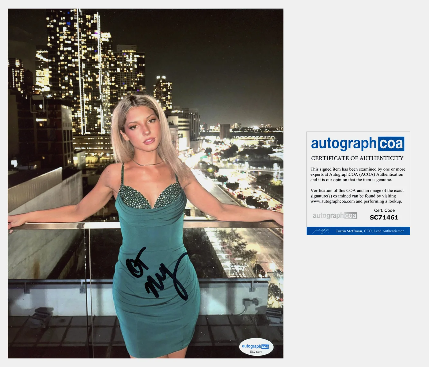 Overtime Megan — "OVERTIME MEGAN" OT Megan Eugenio signed Autographed 8x10 Photo b Sexy ACOA COA