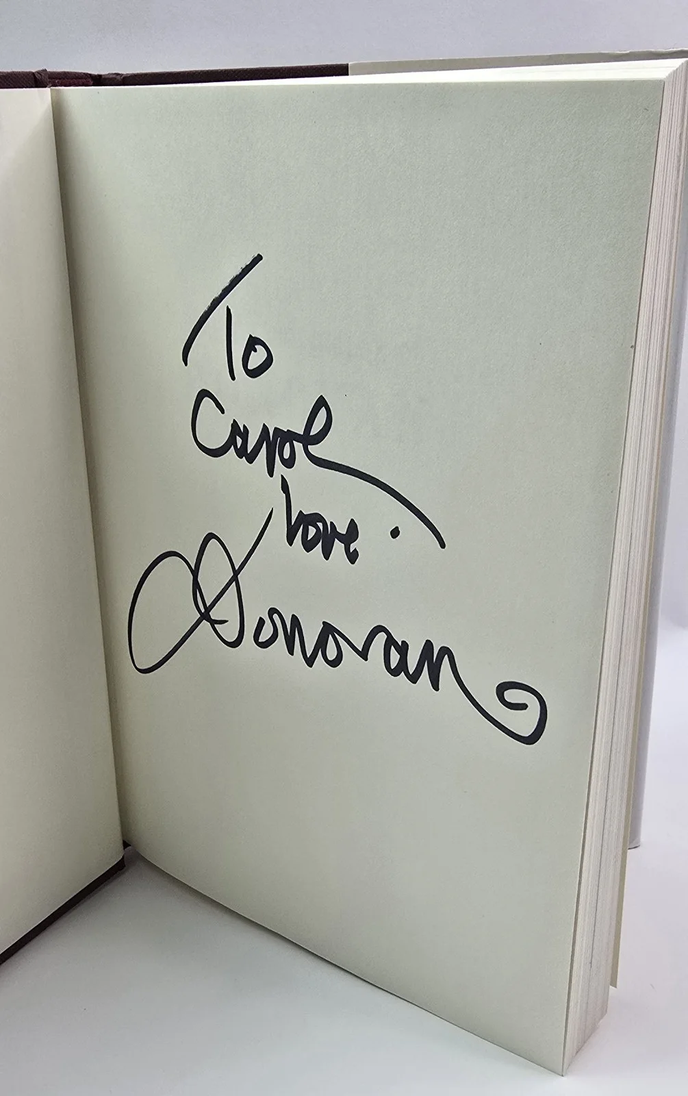 Signed Donovan The Hurdy Gurdy Man Hardcover 1990 DJ Autographed Copy, изображение 2