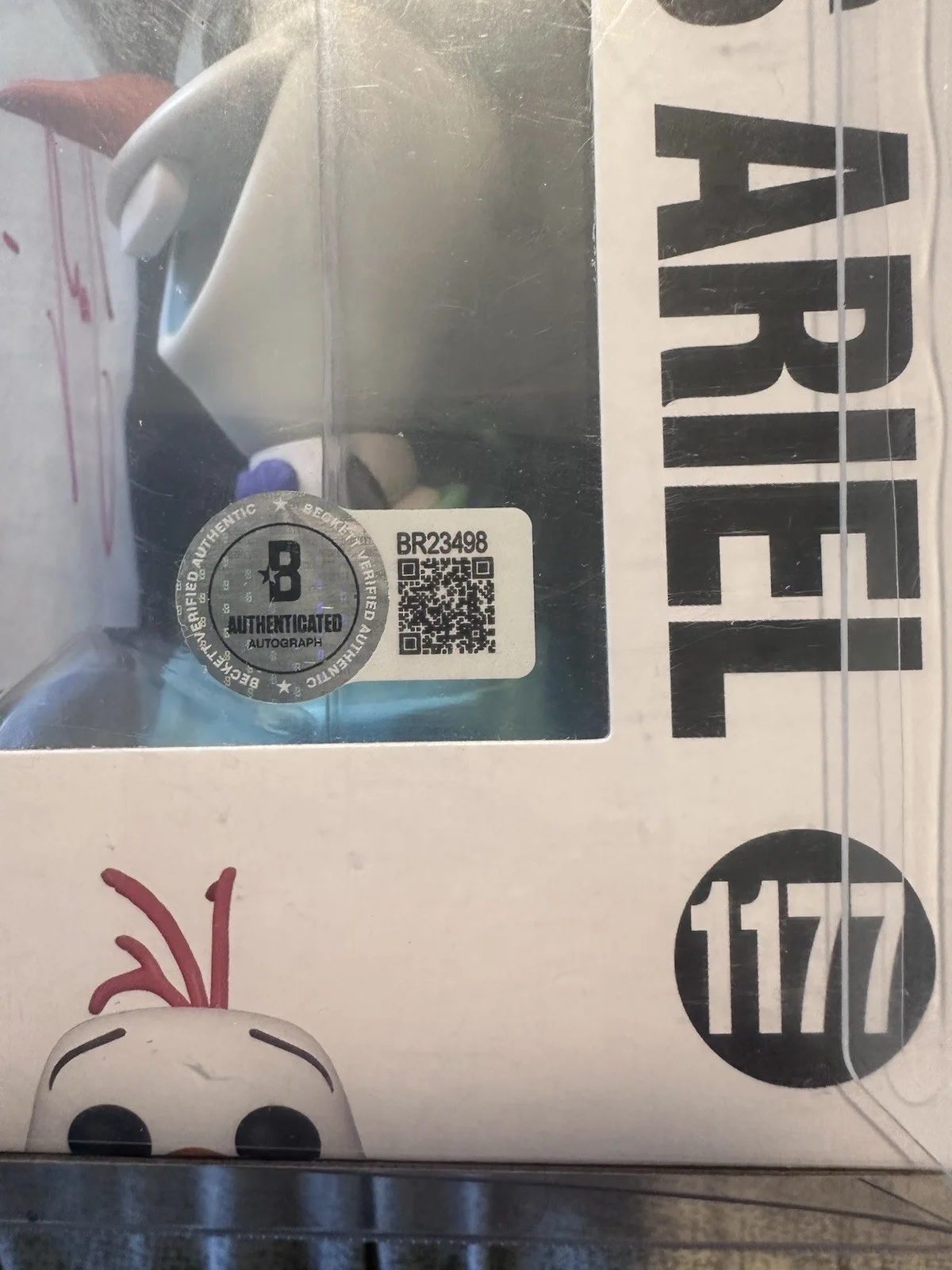 Josh Gad — JOSH GAD Signed OLAF AS ARIEL Funko Pop CELEBRITY AUTHENTICS HOLO DISNEY #1177, изображение 2