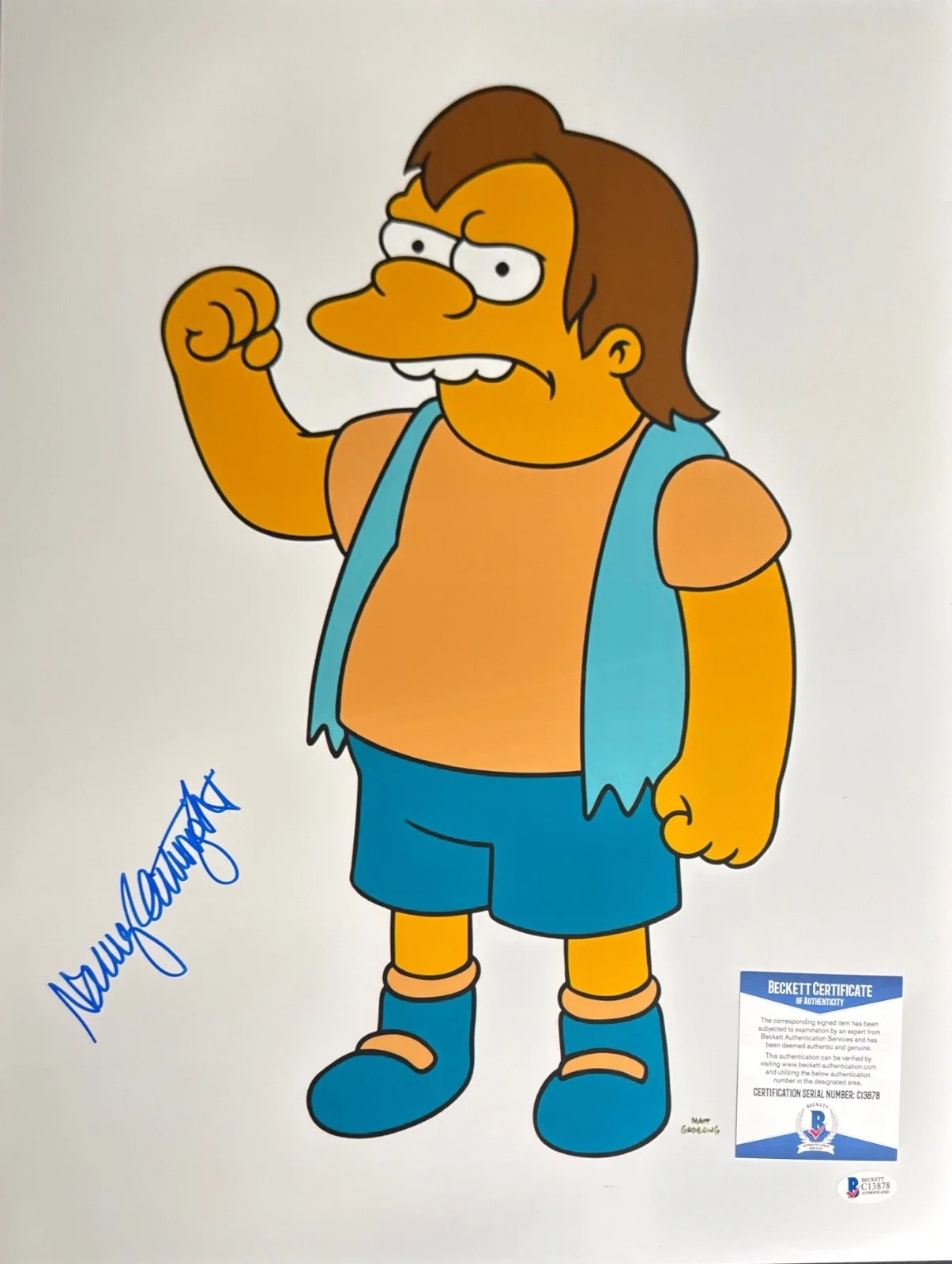 Nancy Cartwright — Nancy Cartwright Signed 16x20 Nelson Muntz Metallic Photo BAS C13878, изображение 2