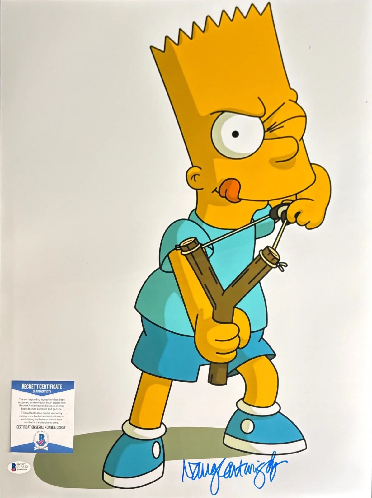 Nancy Cartwright — Nancy Cartwright Signed 16x20 Bart Simpson Metallic Photo BAS C13852, image 2