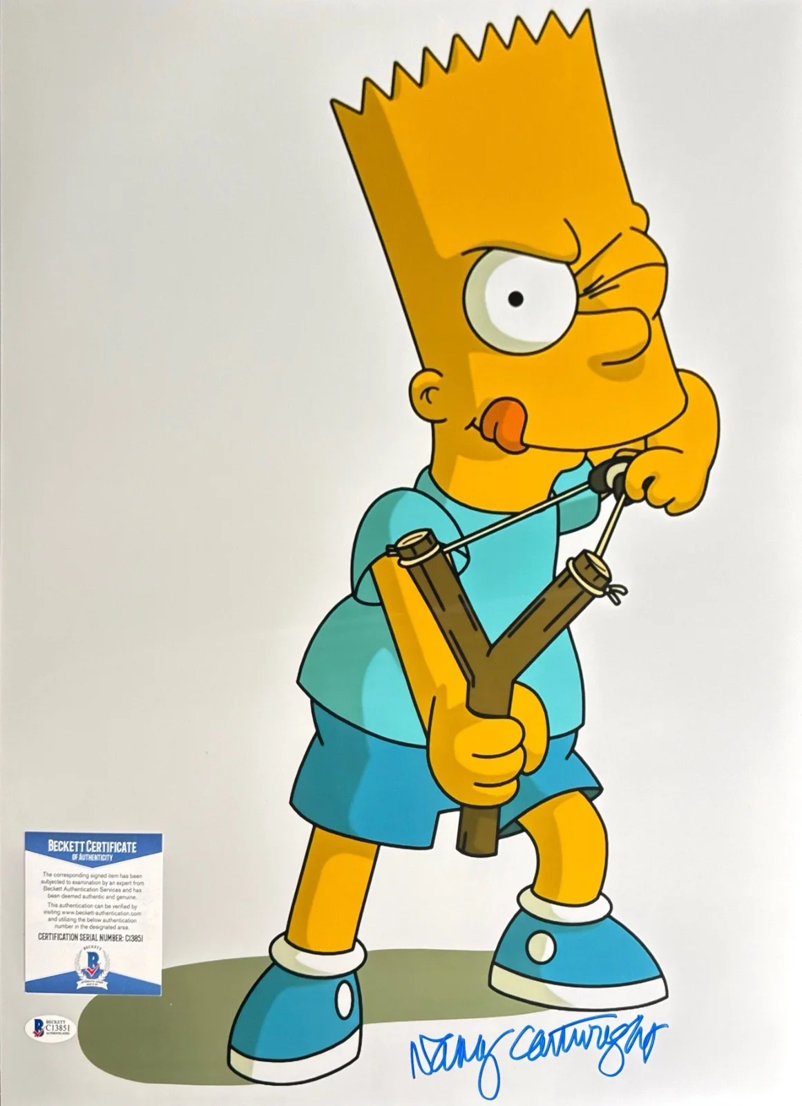 Nancy Cartwright — Nancy Cartwright Signed 16x20 Bart Simpson Metallic Photo BAS C13851, image 2