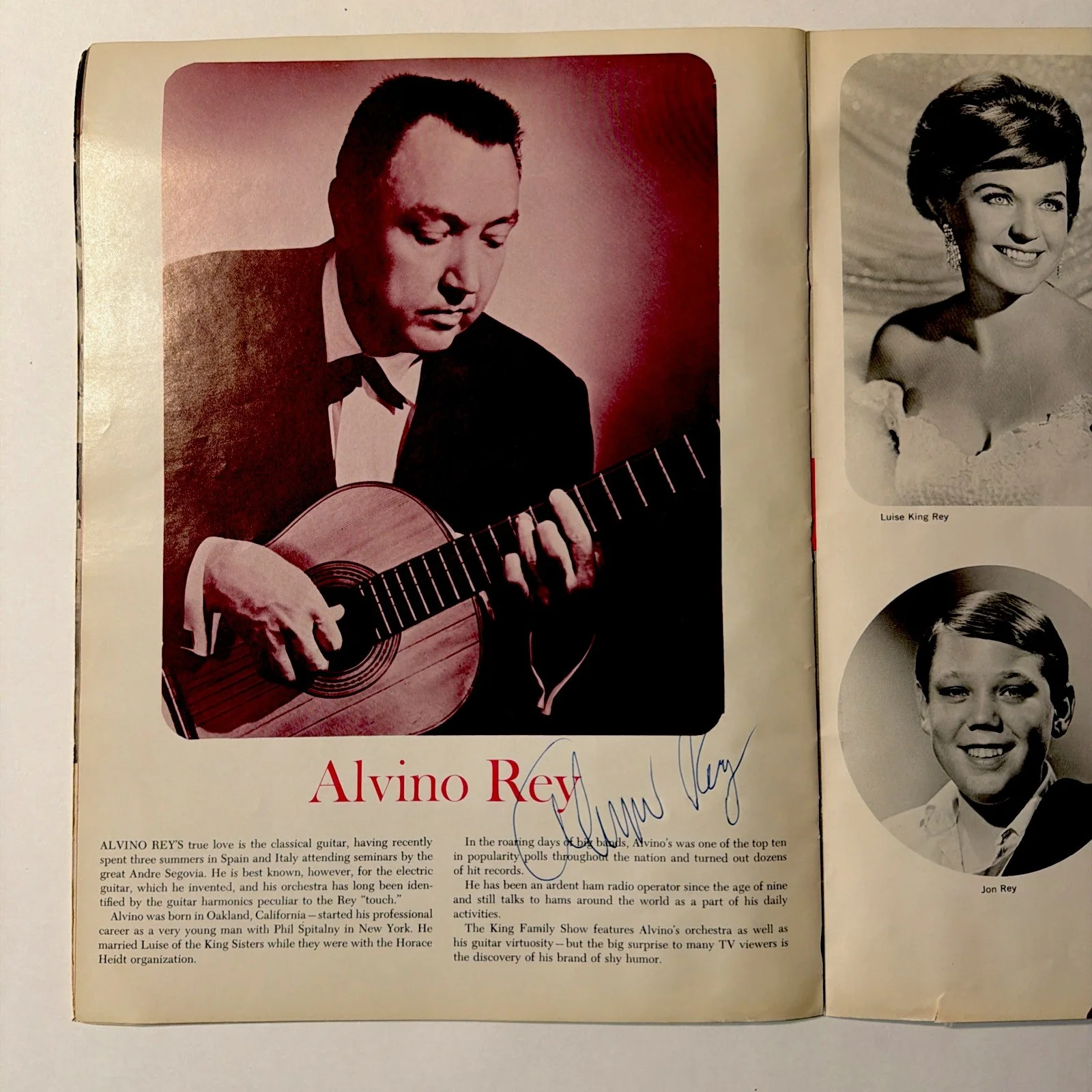 The King Family Program 1965 Signed by Xan, Donna, Marilyn, Yvonne, Alvino, Kent, изображение 4