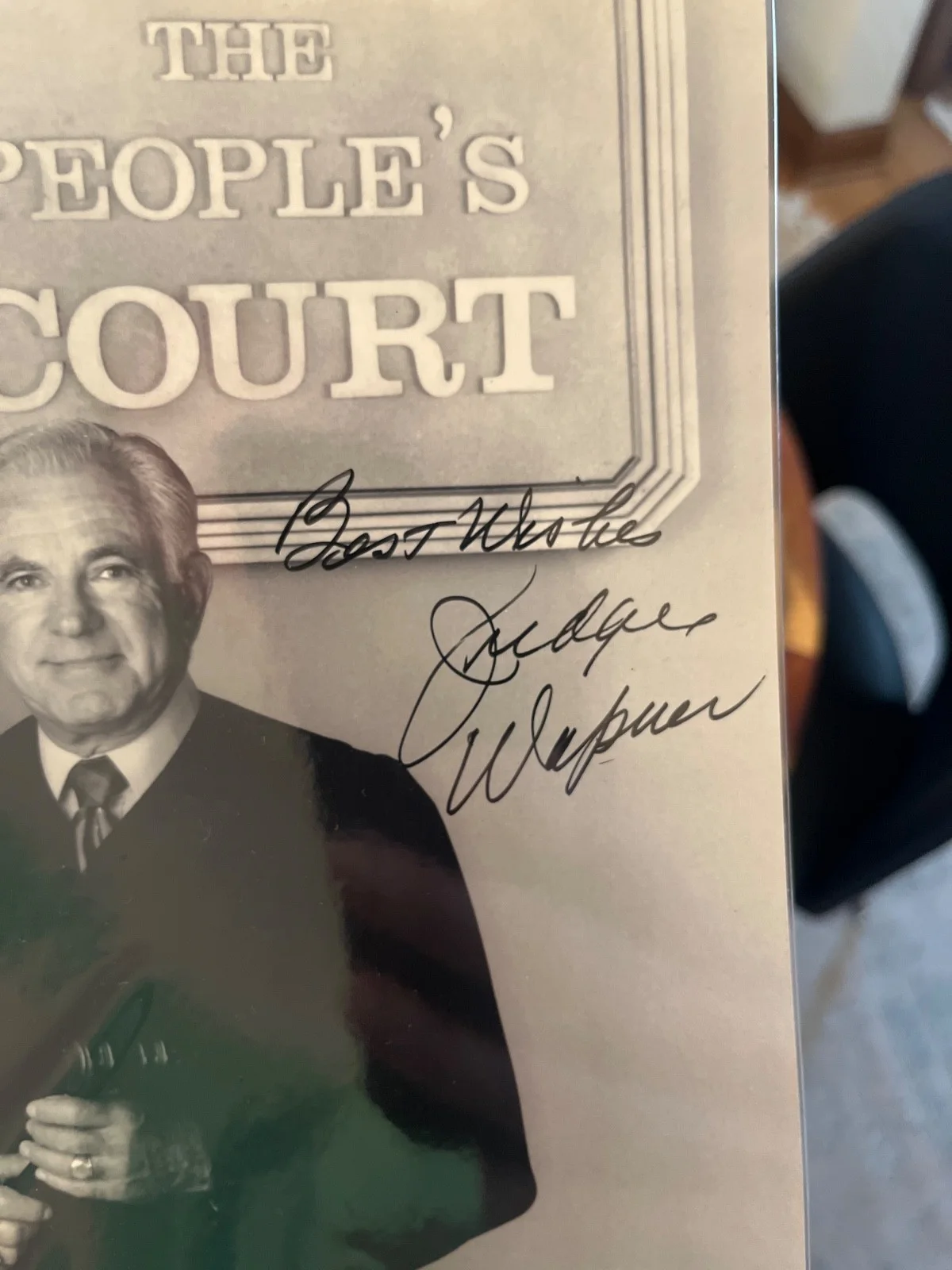Judge Wapner Signed 8 x 10 Photo / Autographed People's Court, image 2