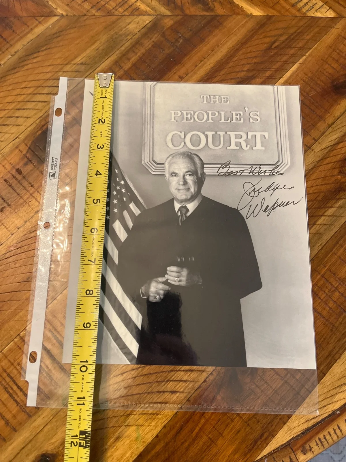 Judge Wapner Signed 8 x 10 Photo / Autographed People's Court, image 3