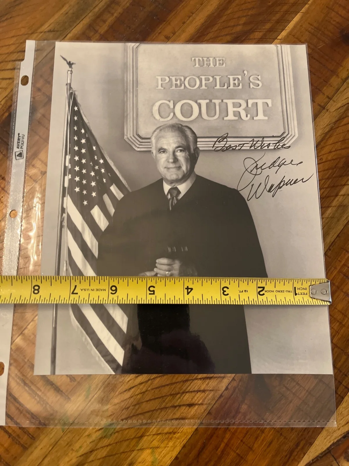 Judge Wapner Signed 8 x 10 Photo / Autographed People's Court, image 4