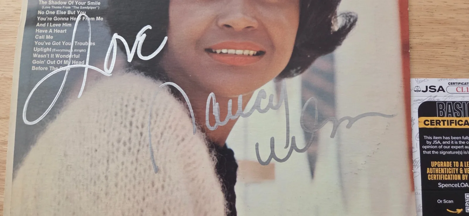 NANCY WILSON signed A Touch of Today signed lp JSA COA, image 2