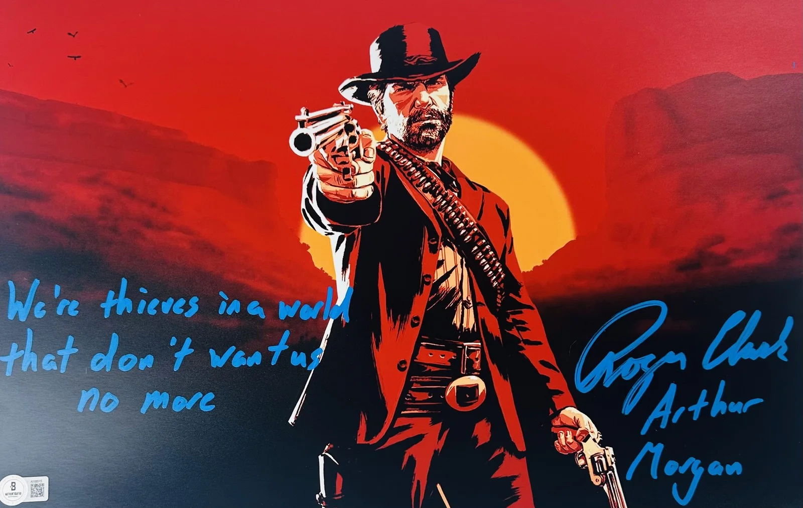 Roger Clark — Roger Clark signed 11x17 photo Red Dead Redemption Arthur Morgan autograph BAS 5