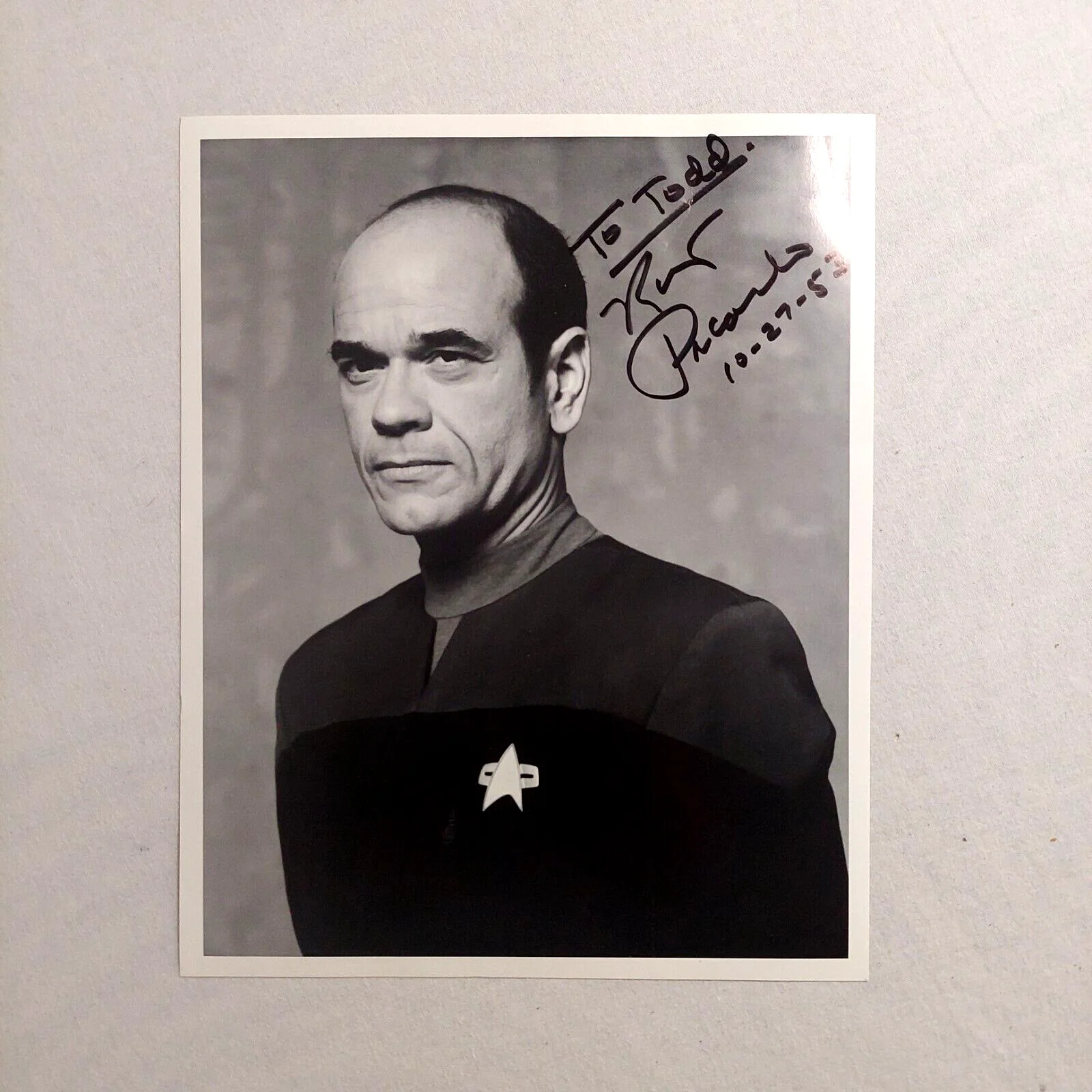 Picardo — Robert Picardo Signed 8x10 Photo Star Trek Voyager The Doctor Autograph 1995, изображение 5