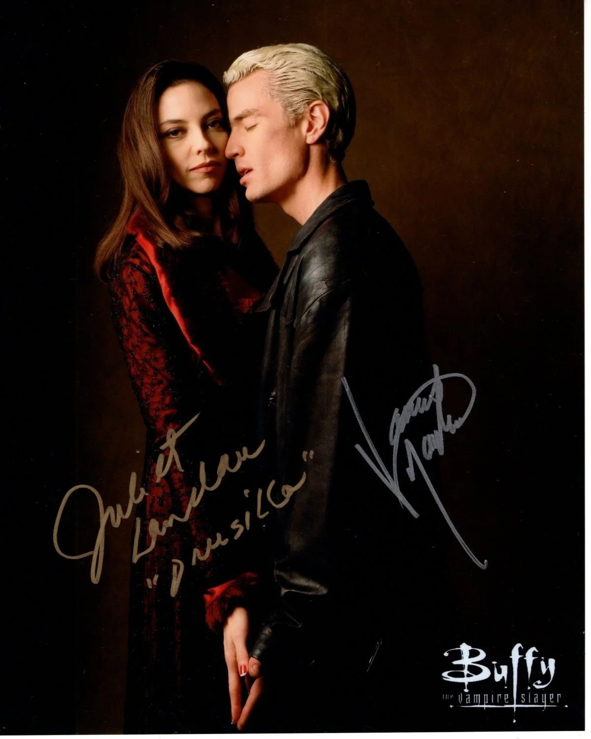 Juliet Landau and James Marsters — Juliet Landau and James Marsters Signed 8x10 Buffy the Vampire Slayer Photograph