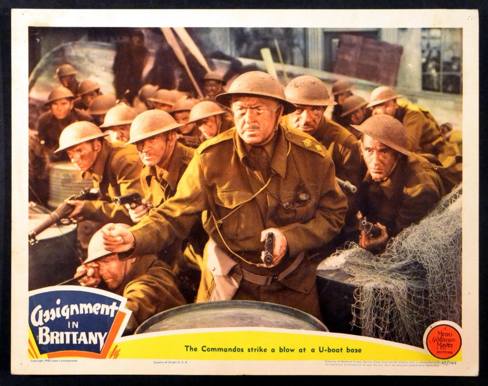 ASSIGNMENT IN BRITTANY 1943 Jean-Pierre Aumont, Susan Peters LOBBY SET, изображение 2