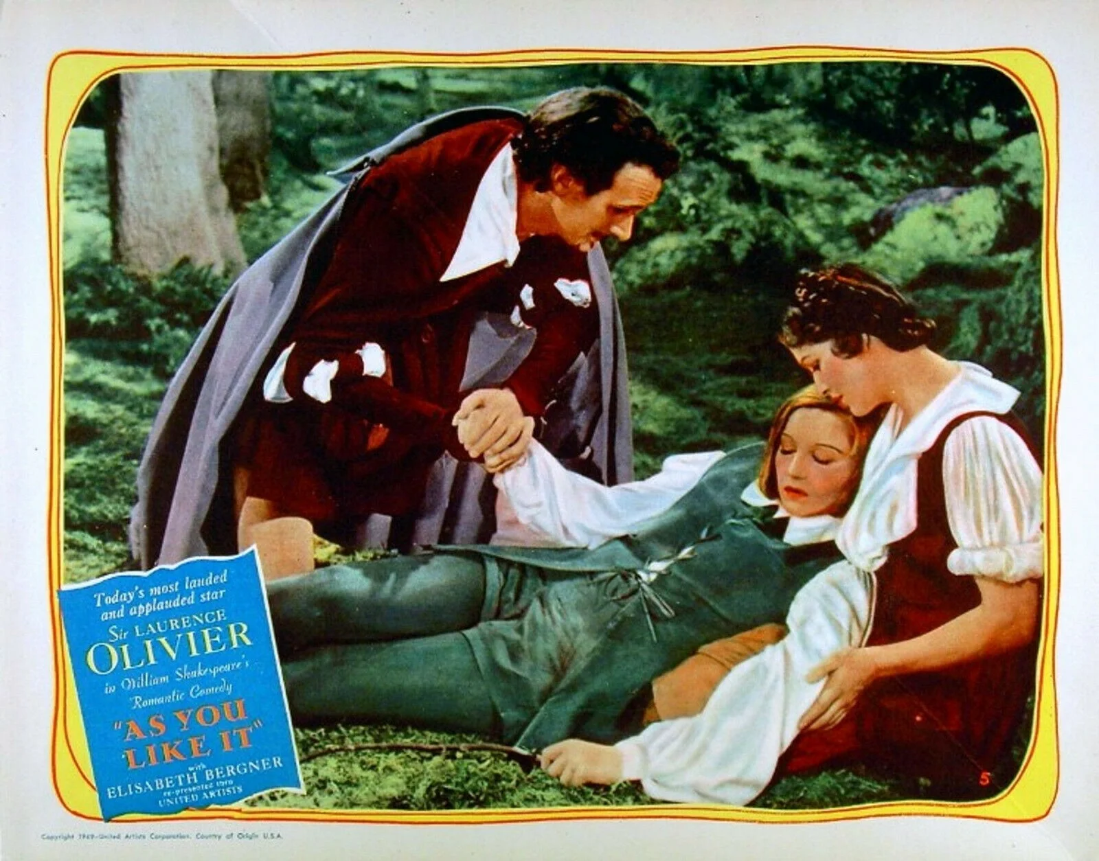 AS YOU LIKE IT 1936 Laurence Olivier Elisabeth Bergner SHAKESPEARE 6 LOBBY CARDS, изображение 4