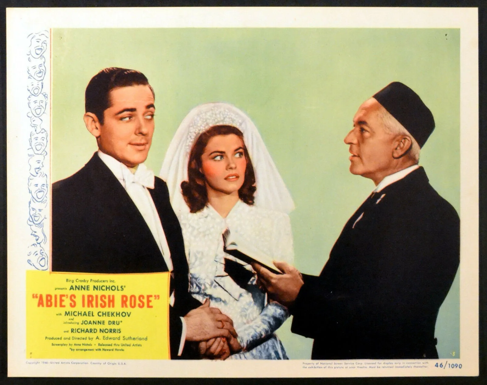 ABIE’S IRISH ROSE 1946 Joanne Dru, Richard Norris, Michael Chekhov LOBBY SET, image 2