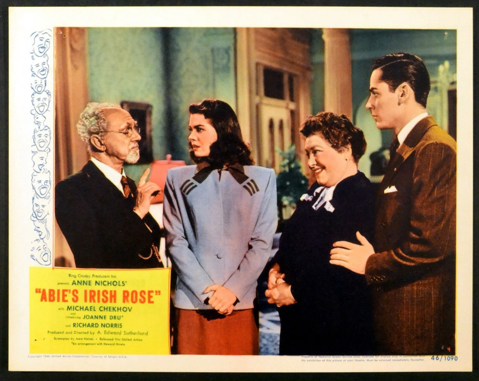 ABIE’S IRISH ROSE 1946 Joanne Dru, Richard Norris, Michael Chekhov LOBBY SET, image 4