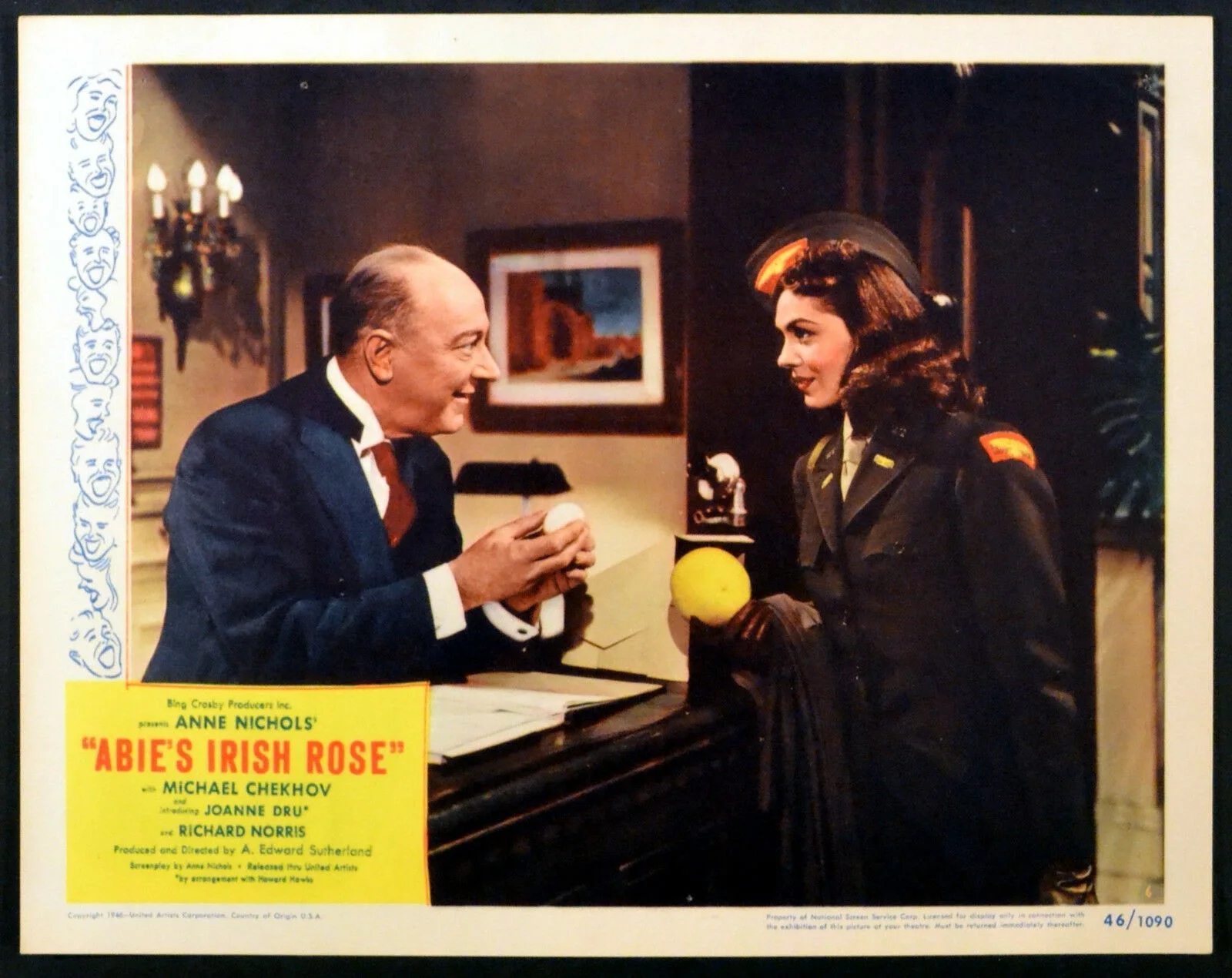 ABIE’S IRISH ROSE 1946 Joanne Dru, Richard Norris, Michael Chekhov LOBBY SET, image 5