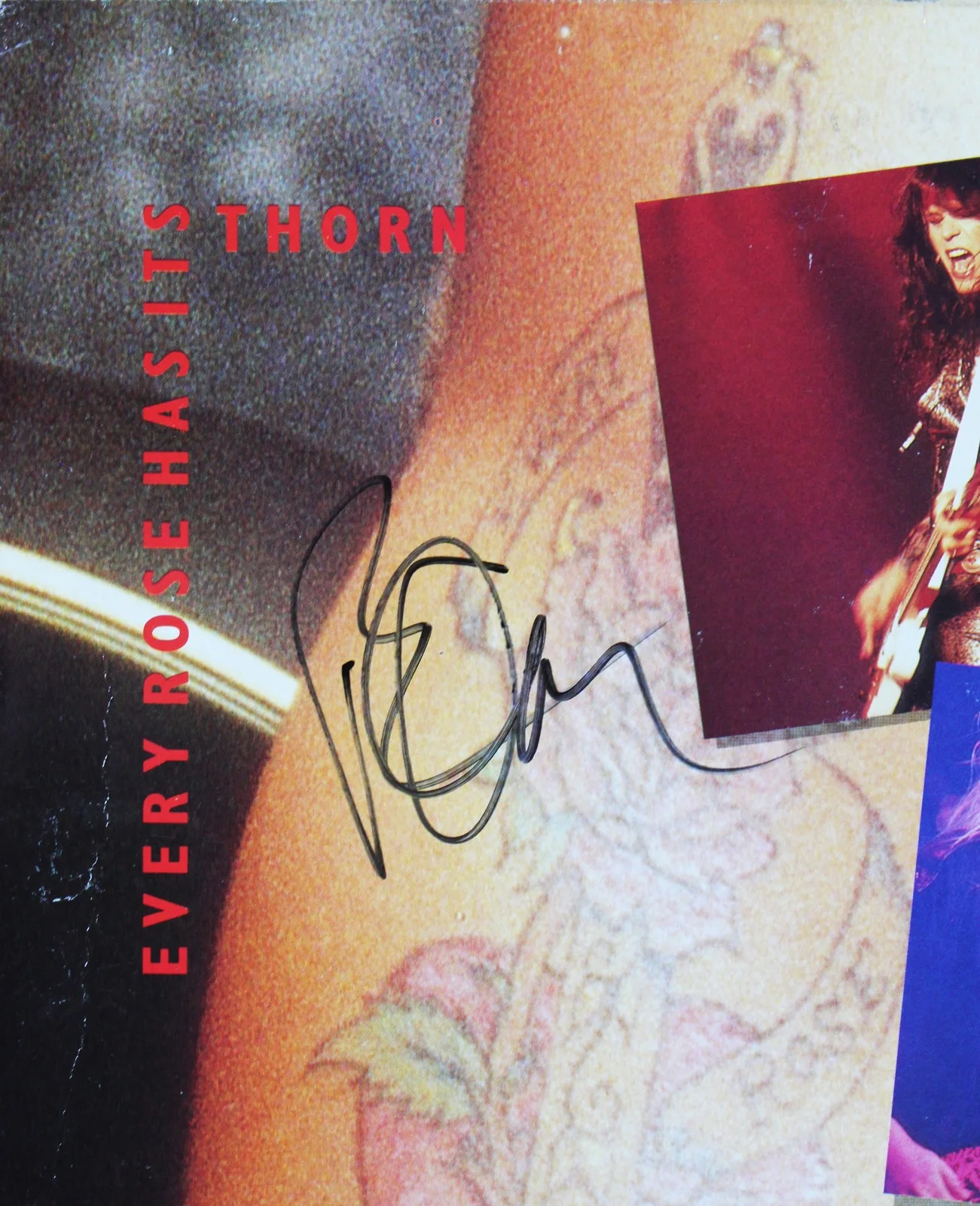 Bret Michaels, C.C. DeVille, Bobby Dall, Rikki Rocket — Poison (4) Michaels, DeVille, Dall & Rocket Signed Album w/ Vinyl JSA #CL51539, изображение 5
