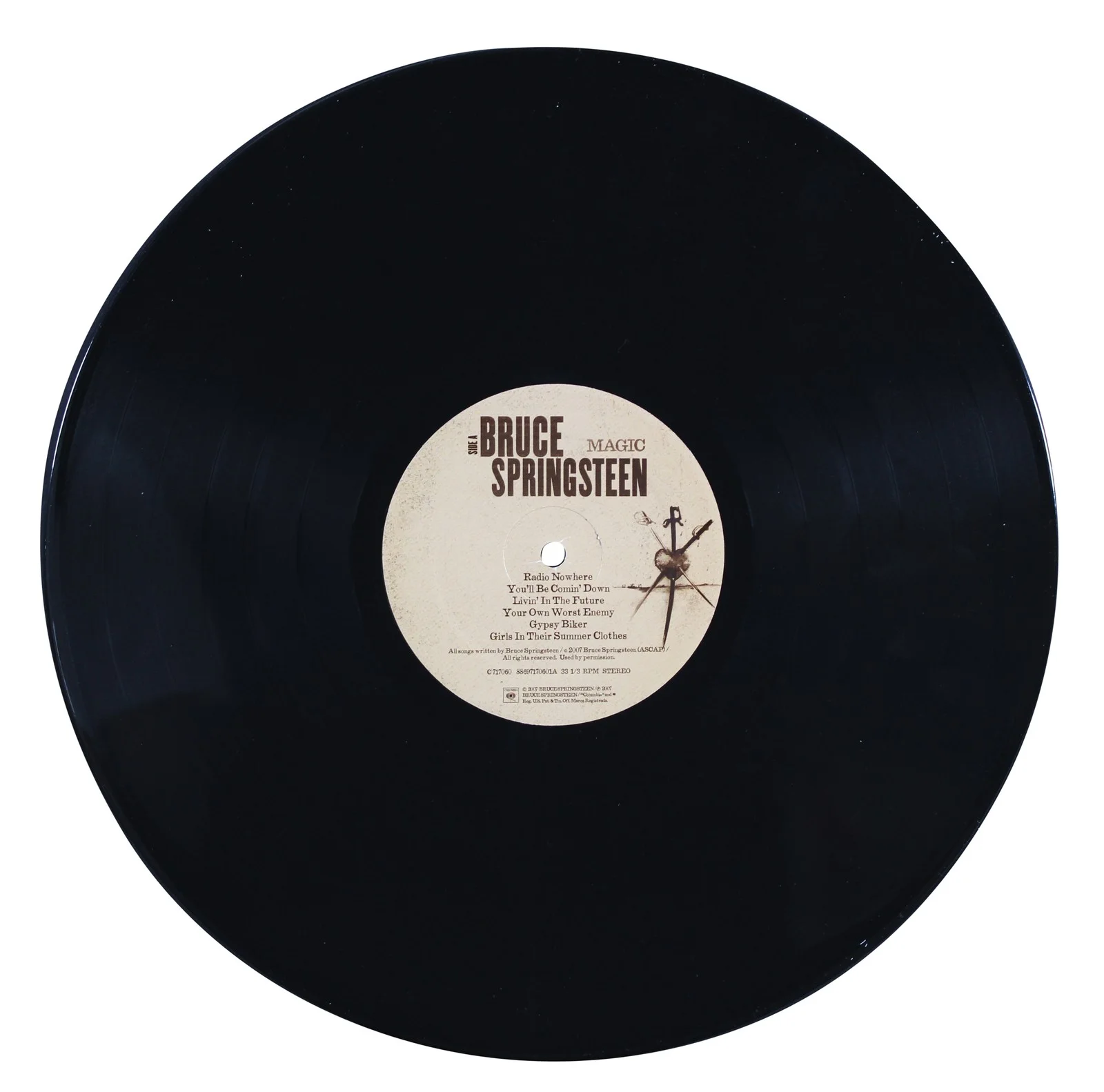 Bruce Springsteen — Bruce Springsteen Authentic Signed Magic Album Cover W/ Vinyl BAS #A70877, image 5