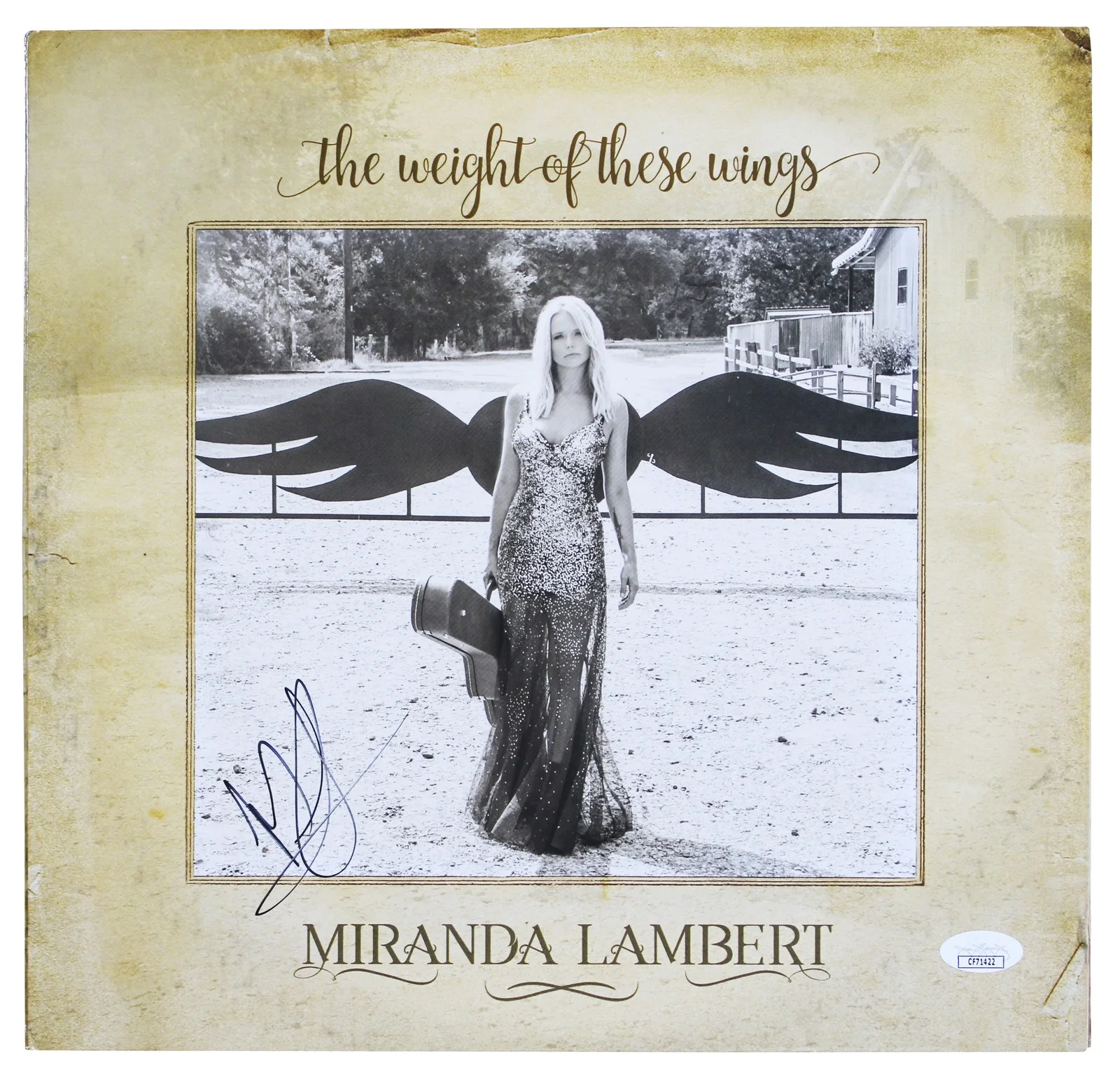 Miranda Lambert — Miranda Lambert Signed The Weight of These Wings Album Cover JSA #CF71422, изображение 2