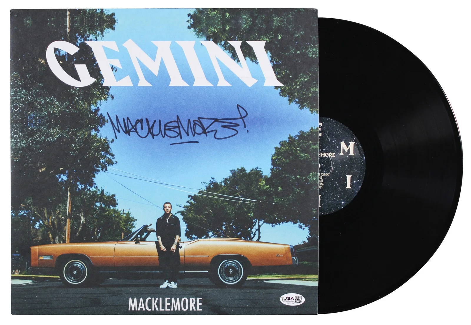 Macklemore — Macklemore Authentic Signed Gemini Album Cover W/ Vinyl Autographed JSA #CL51546