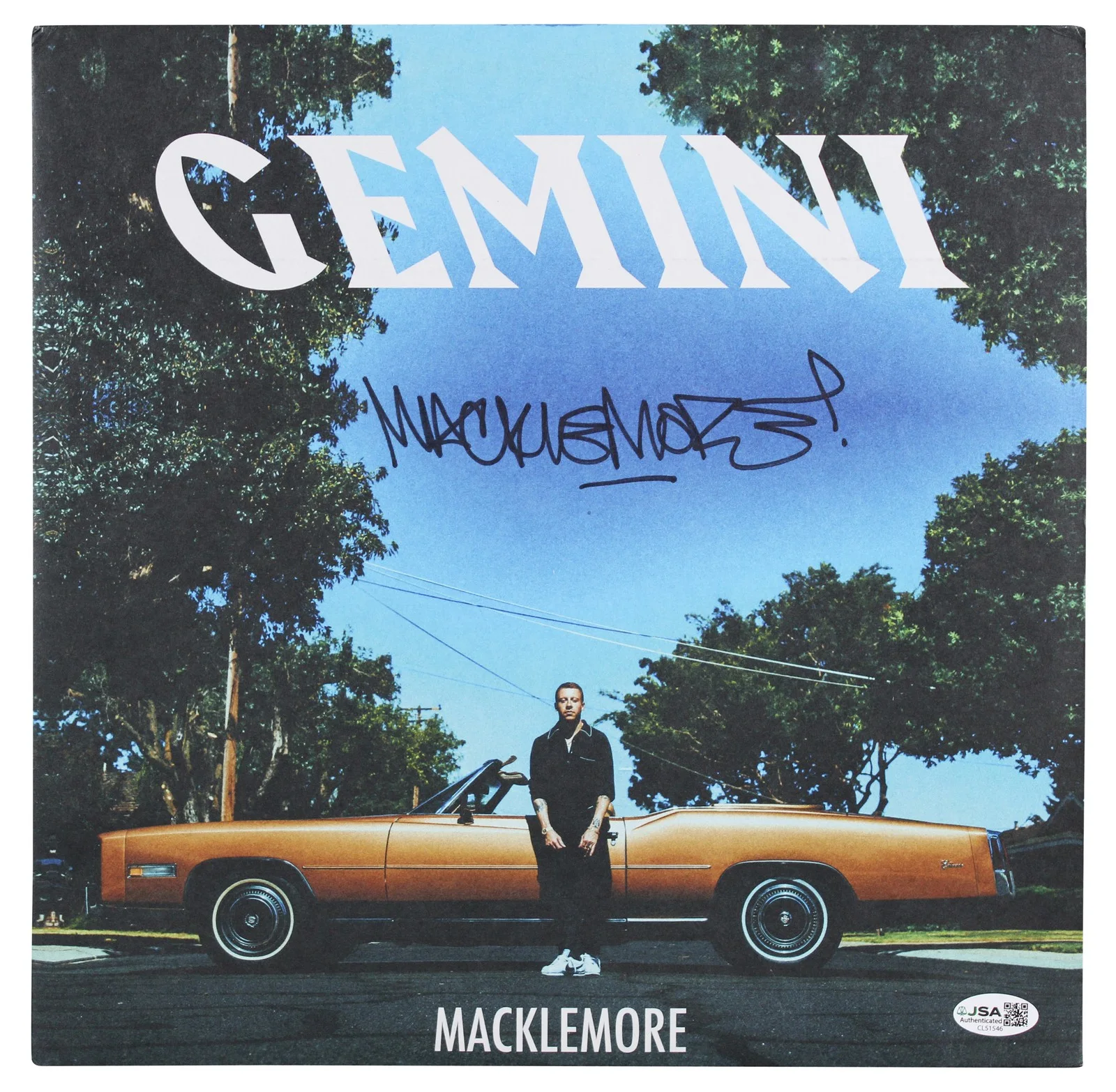 Macklemore — Macklemore Authentic Signed Gemini Album Cover W/ Vinyl Autographed JSA #CL51546, изображение 2