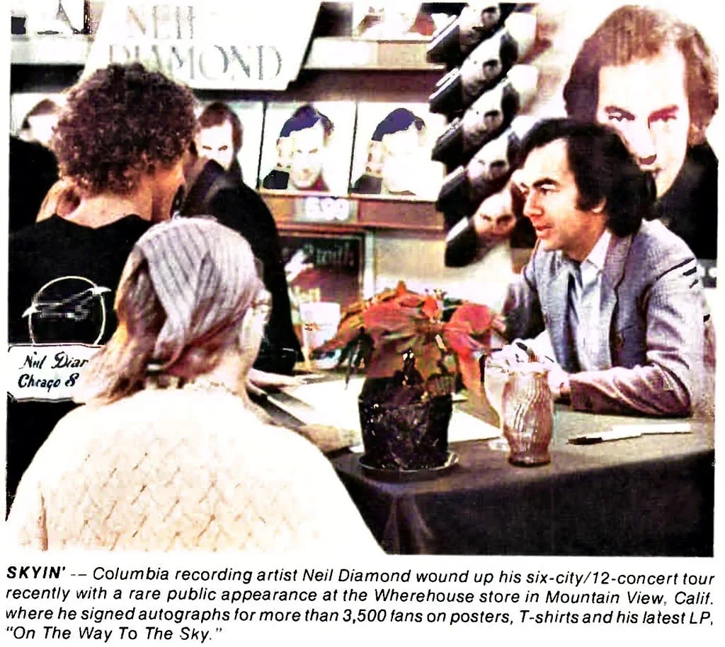 💎 NEIL DIAMOND 💎 Signed Vinyl Autograph “On The Way To The Sky” PSA COA, изображение 4
