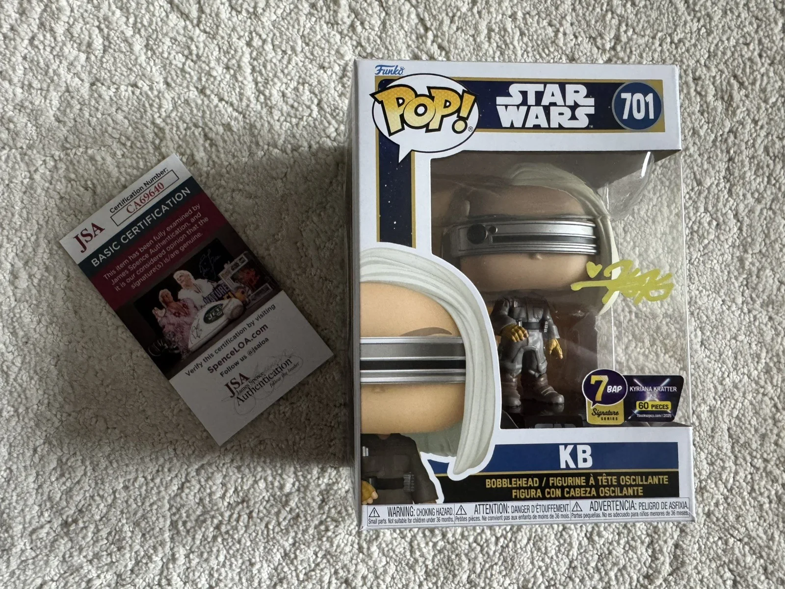Kyriana Kratter — Kyriana Kratter Signed Star Wars Funko KB Pop JSA