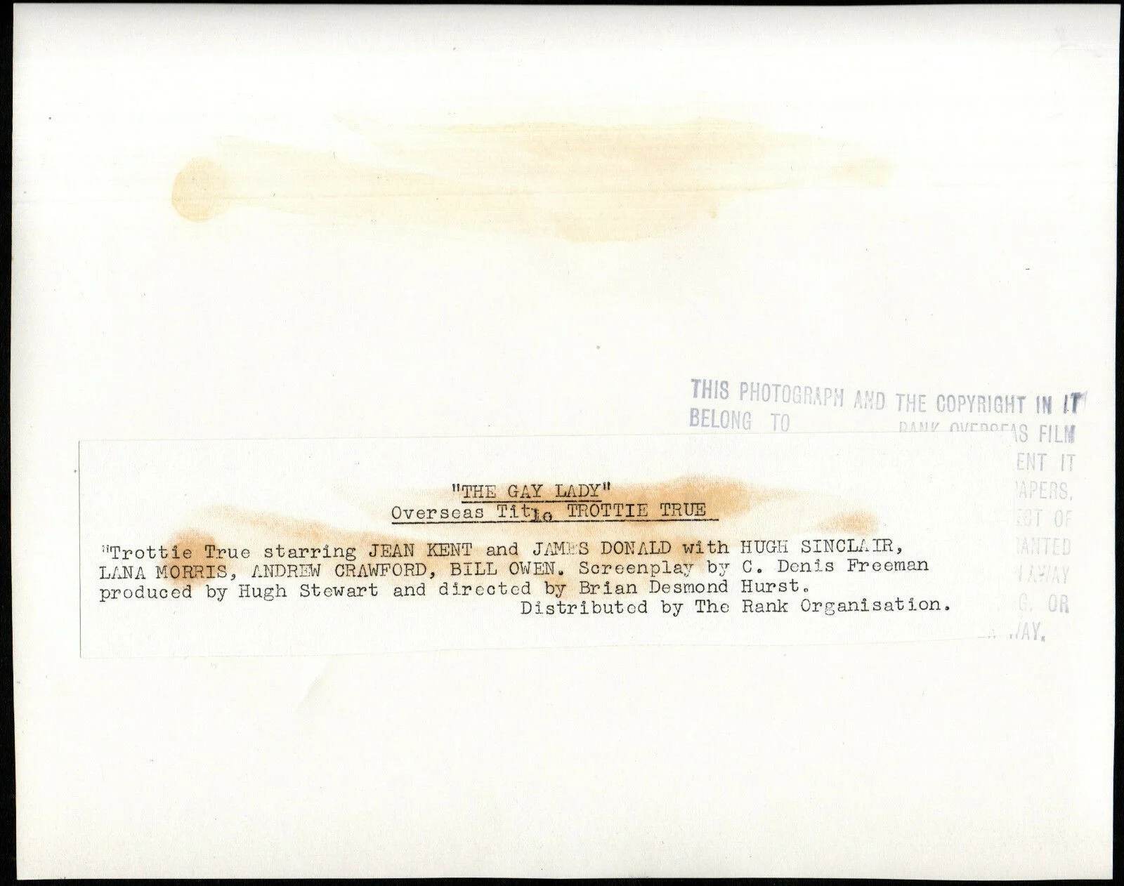 TROTTIE TRUE 1949 JEAN KENT Brian Desmond Hurst PORTRAIT #P71, image 2