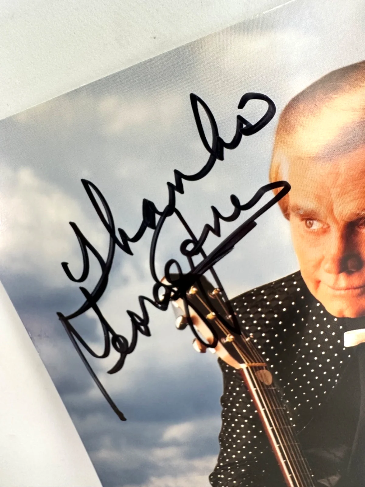 George Jones Autographed 8 x 10 Photograph Country Music legend Signed framed, изображение 3