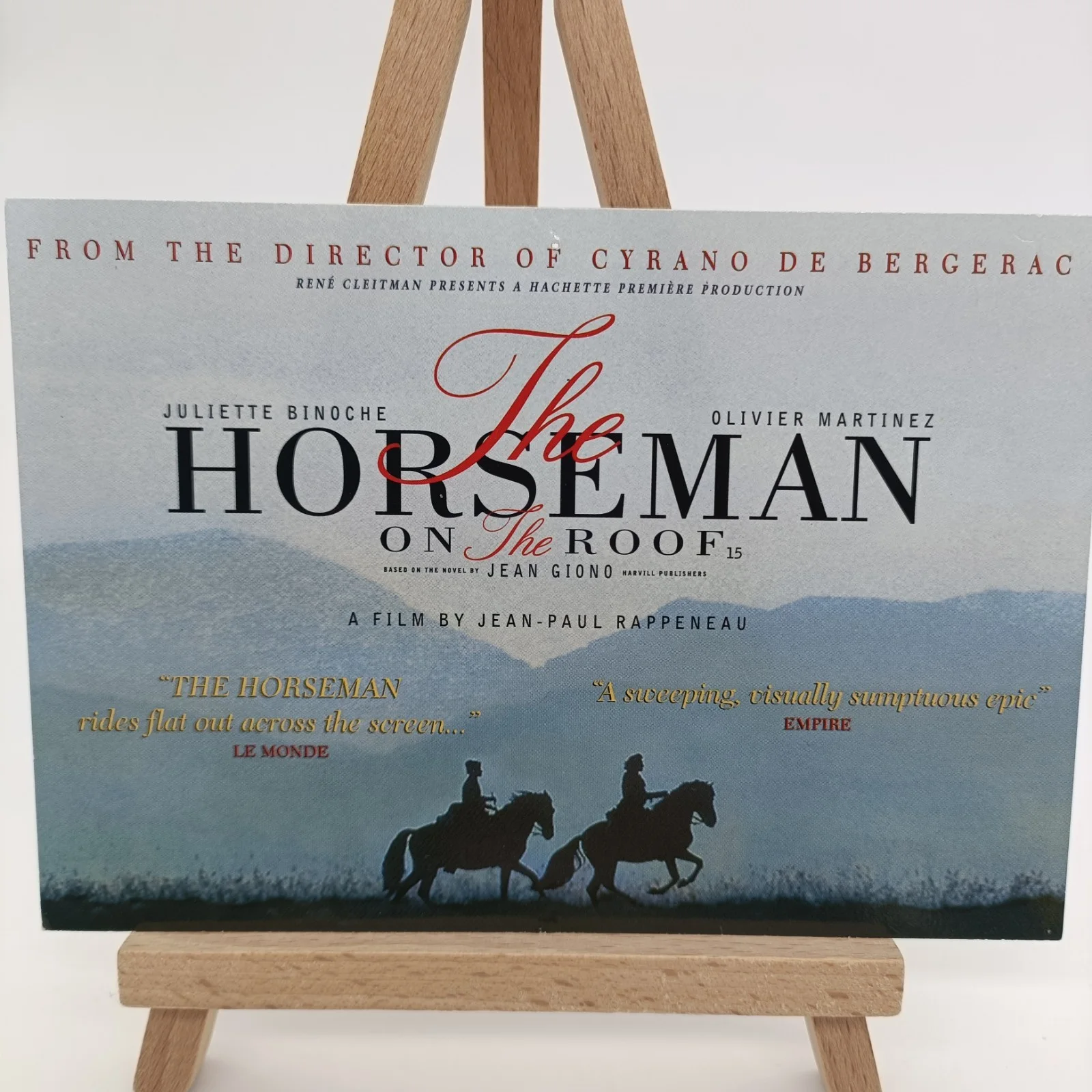 The Horseman on the Roof 1995 Film Postcard Juliette Binoche Olivier Martinez, изображение 3